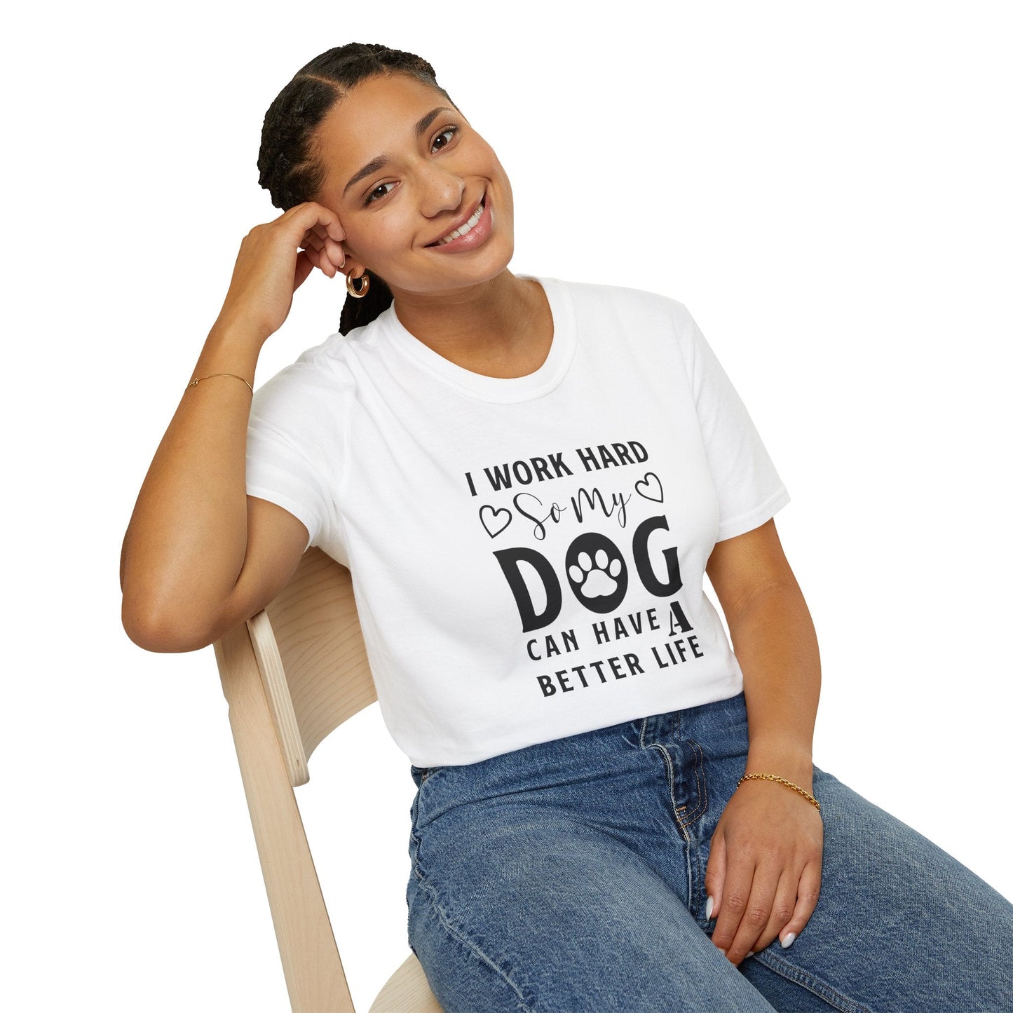 Dog Slogan T Shirts With Funny Words Unisex Tee Shirt Cute Quotes Gildan Softstyle 64000 Cotton