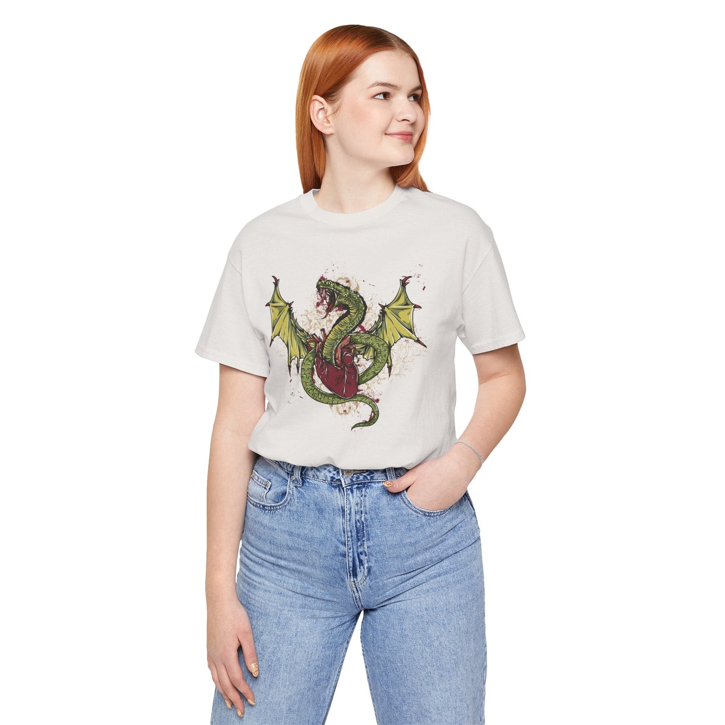 Dragon Illustration Graphic Unisex Cotton T-Shirt r29