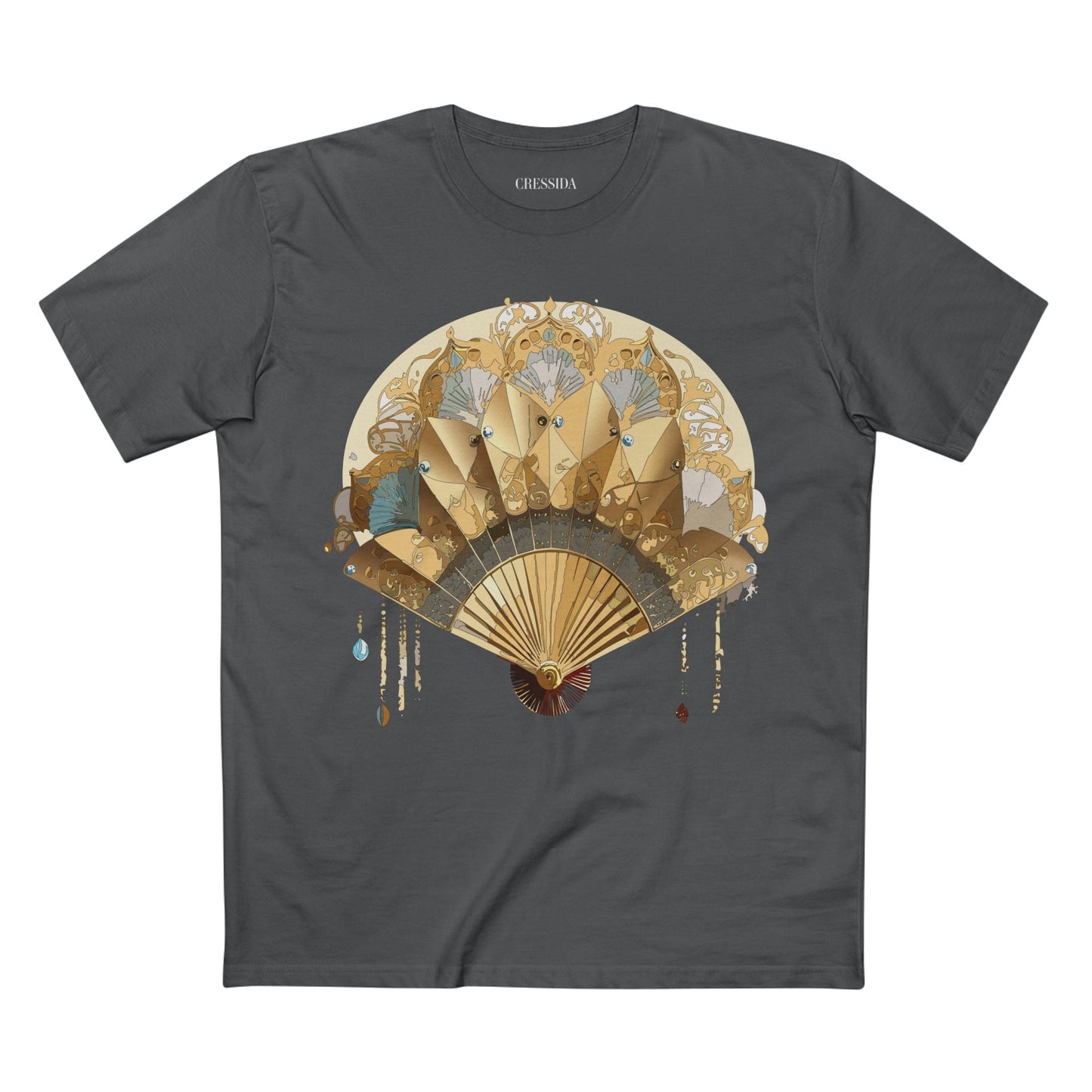 Antique Fan Graphic Design T-Shirt Unisex 100 Cotton Floral Carnival Artwork Tee 20