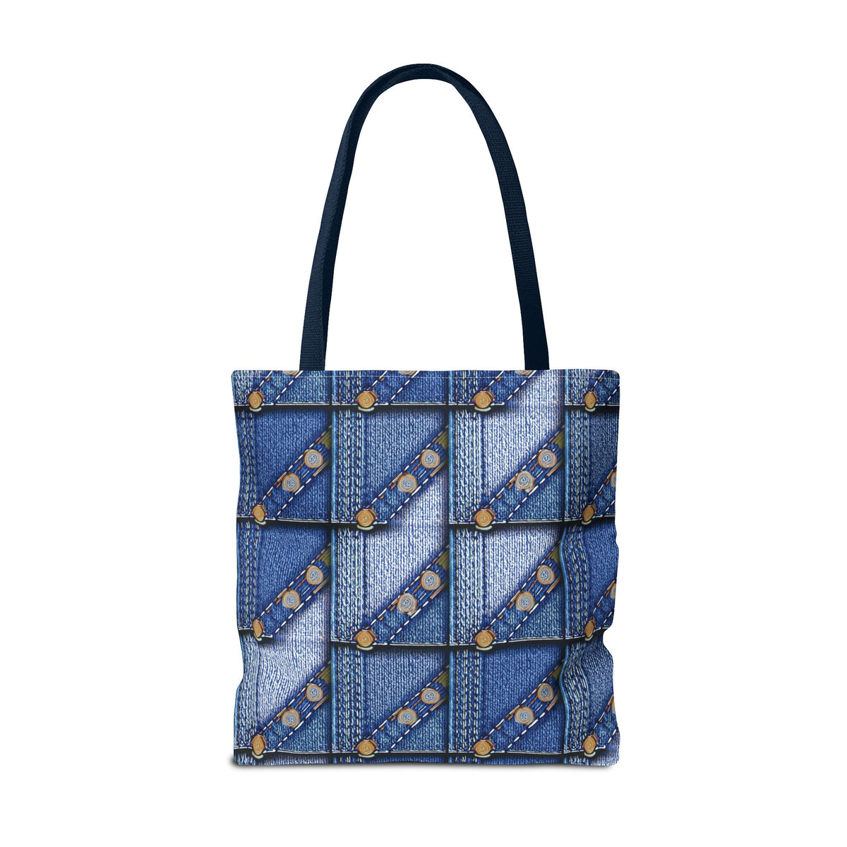 Denim Fabric Imitation Print Unisex Canvas Bag Poly Spun 3 Sizes Tote Bag 117
