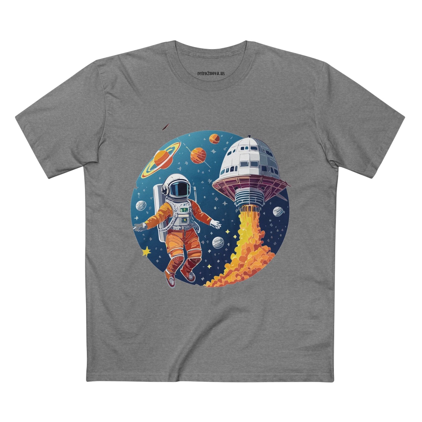 Cosmos Shirt Astronaut Tee Unisex Premium Cotton Art Design By Retro2Nova CS19 Original Art Design