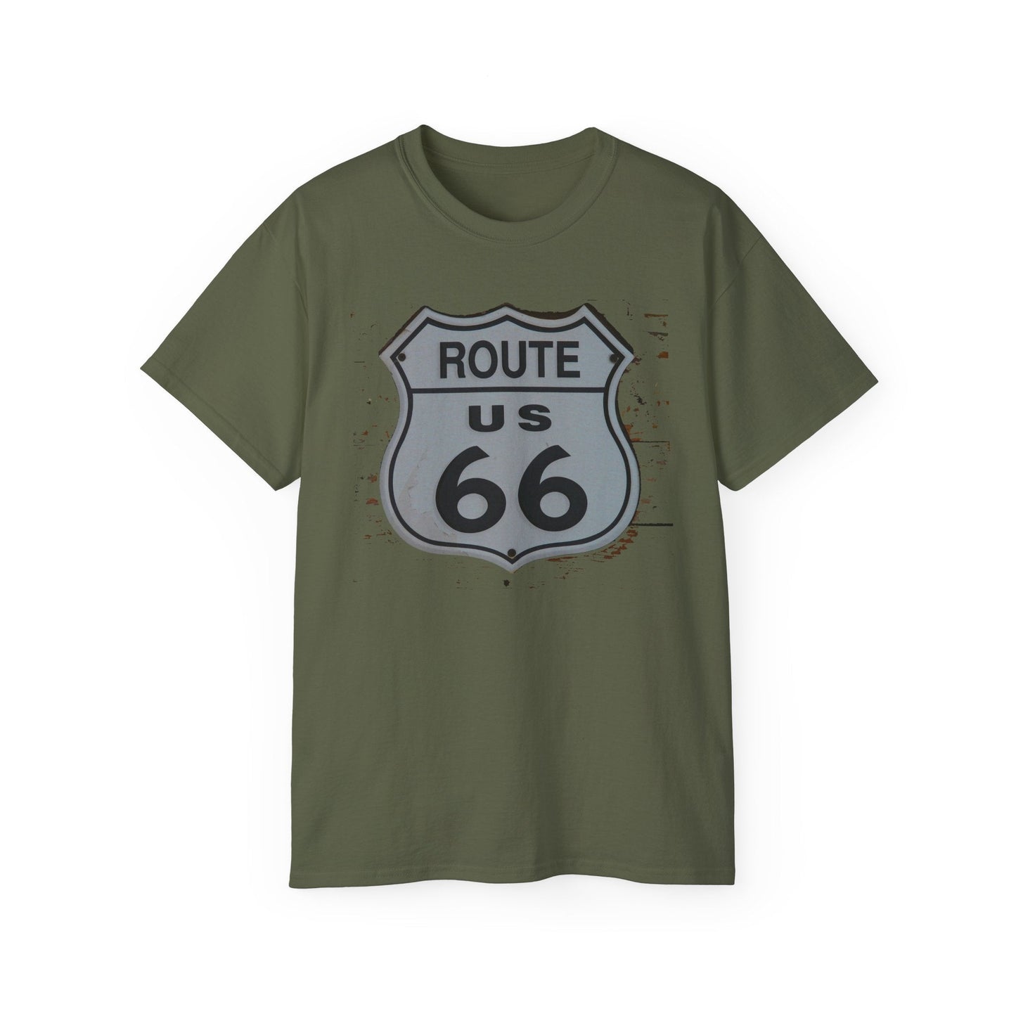 Route 66 Graphic Tee Unisex 100 Cotton with Vintage Art Design