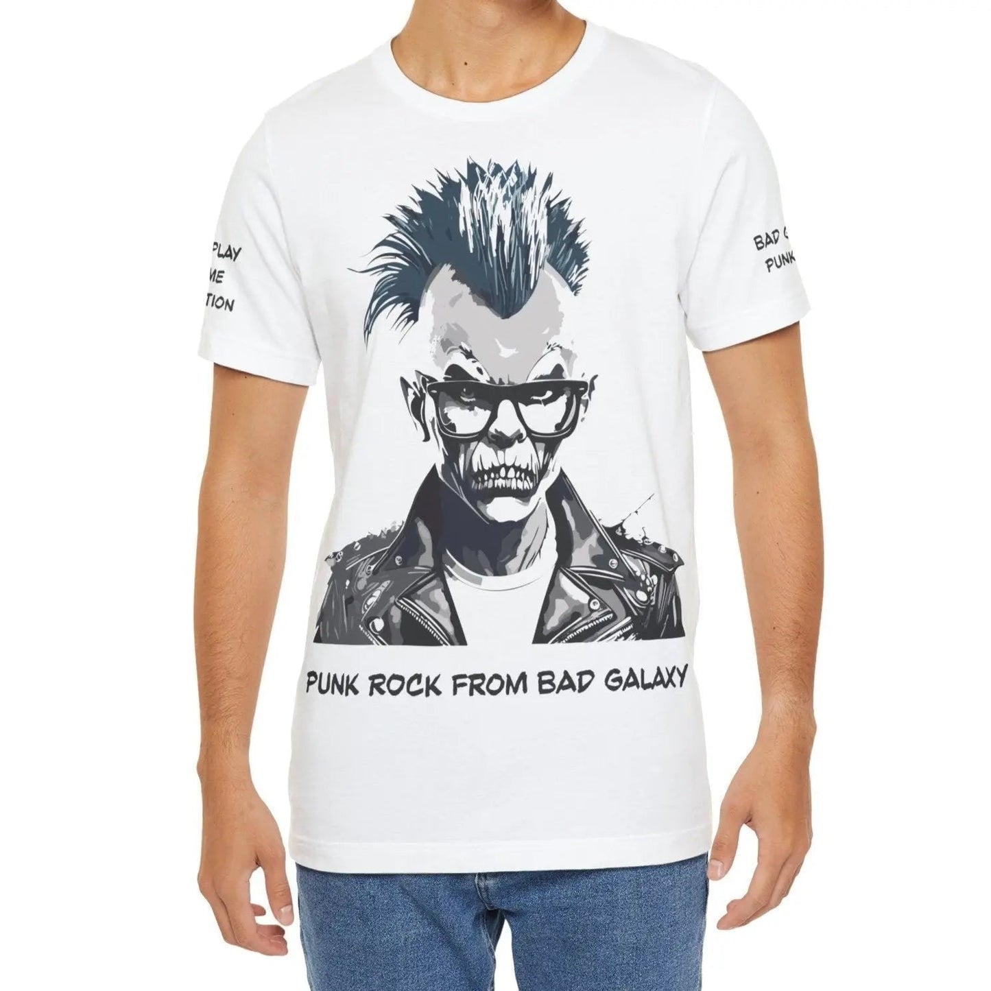 Bad Galaxy Punk Rock Tee Shirt Made To Order 100 Cotton Eco Friendly Inks Designed In USA