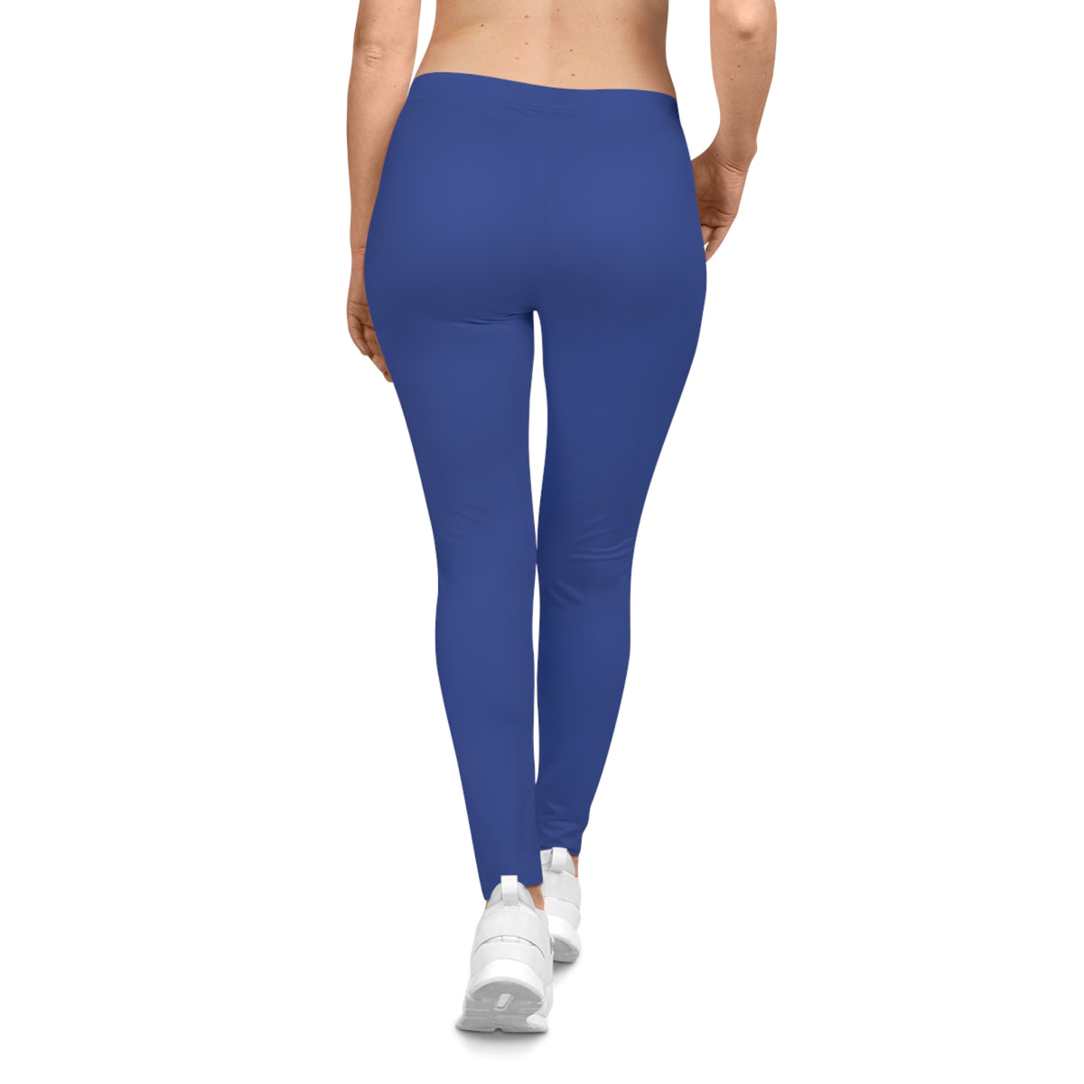 French Blue Color Women's Poly-Span Casual Leggings XS-2XL