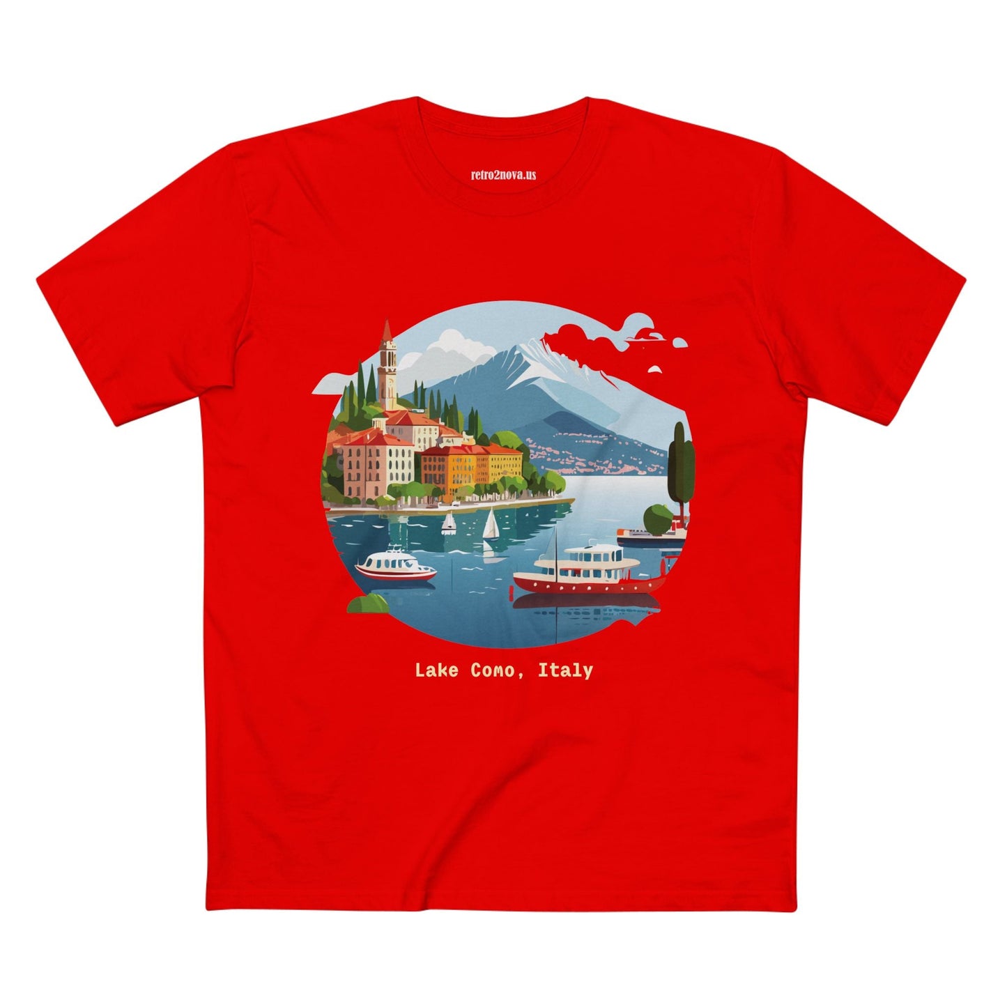 Italy Travel Shirt Unisex Premium Cotton Tee With Original Art Design From Retro2Nova TT73