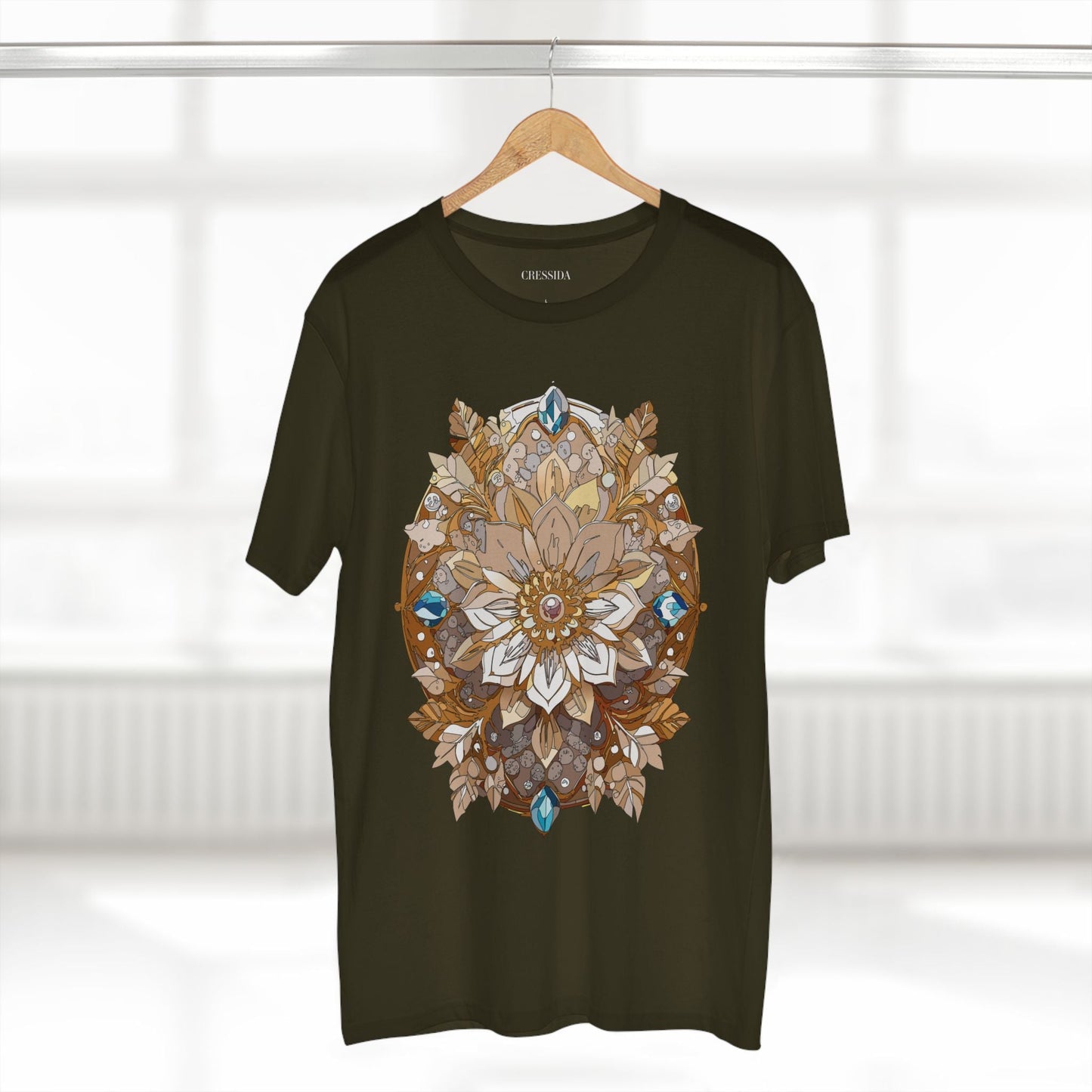 Floral Graphic T-Shirt Unisex 100 Cotton Art Design with Antique Flowers Tee 23