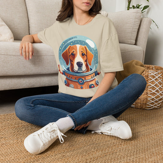 Astronaut Dog Tee | Space Helmet Beagle Graphic T-Shirt