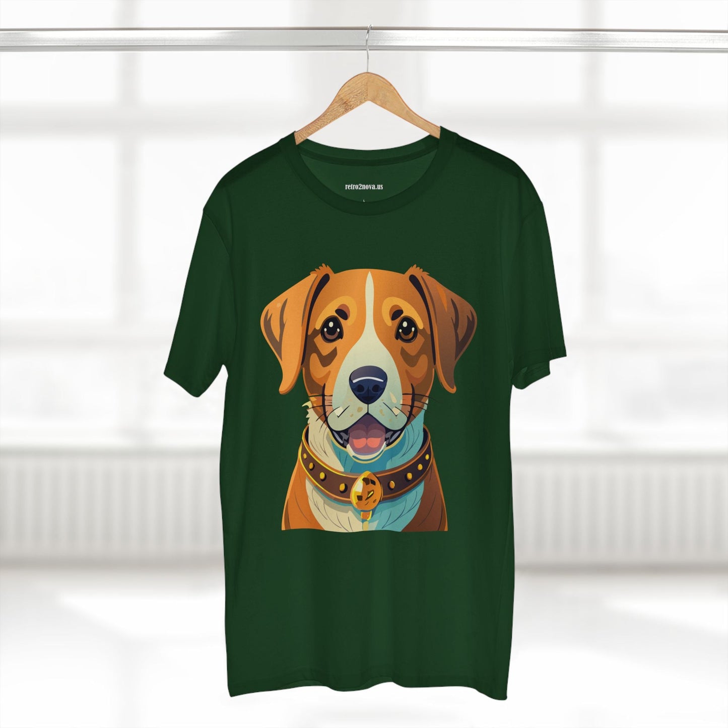 Retro2Nova Unisex Dog Shirt Premium Cotton Tee With Original Art Design Animal Print For Everyday Comfort