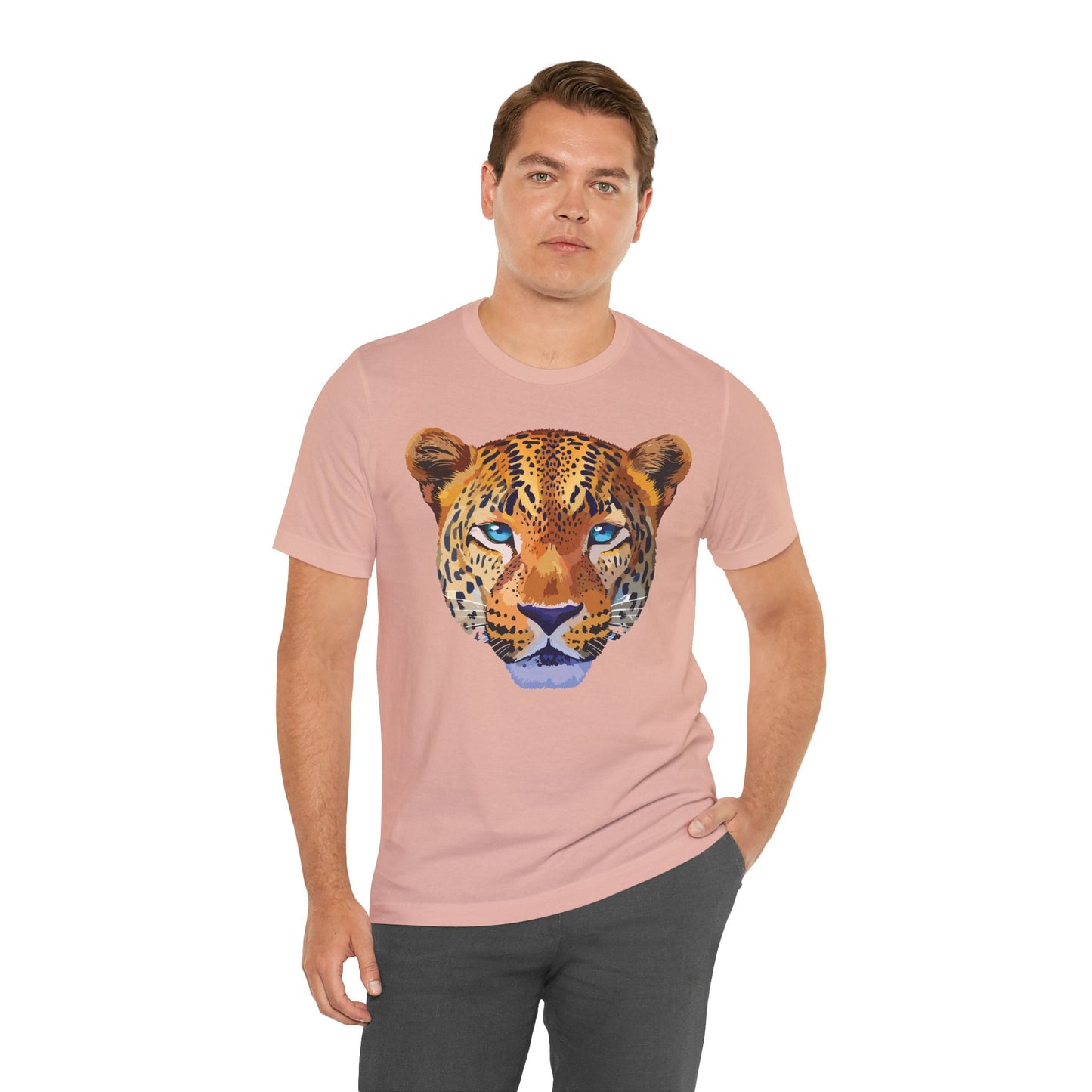 Unisex Animal Print Tee Shirt With Art Design Wild Animals Graphic Tee For Everyday Wear