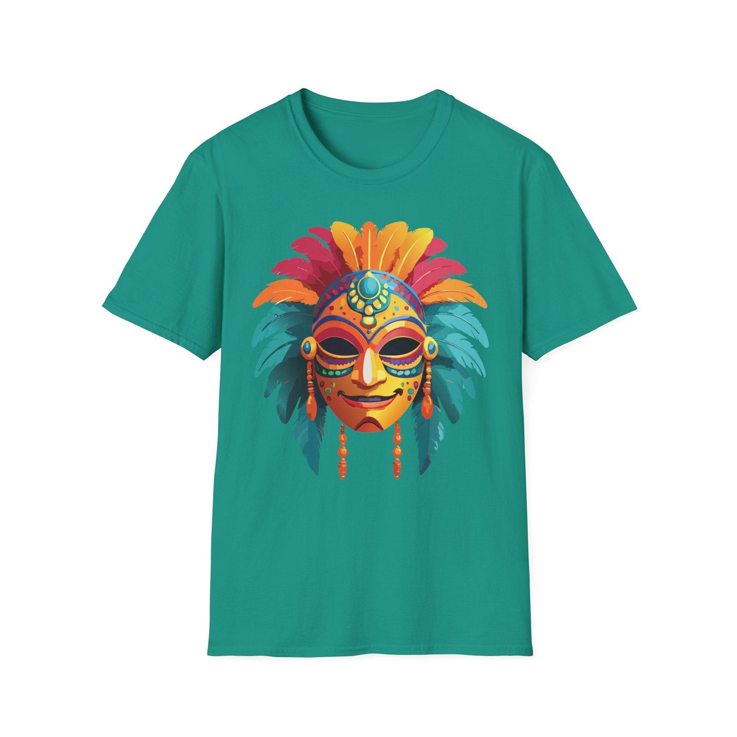 Mask Tee Shirt Unisex Softstyle Gildan 64000 100 Percent Ring Spun Cotton Masquerade Tee
