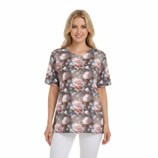 Unisex Poly T-Shirt with Floral Print