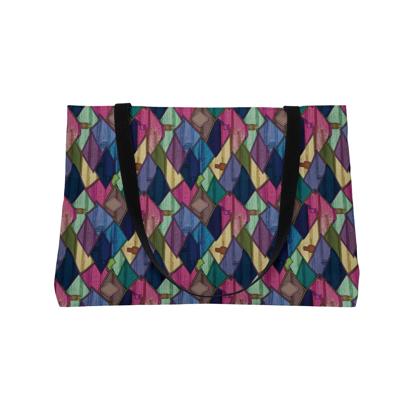 Denim Print Yoga Bag High-Quality 100% Spun Polyester 24x13 Canvas Gym Bag 28