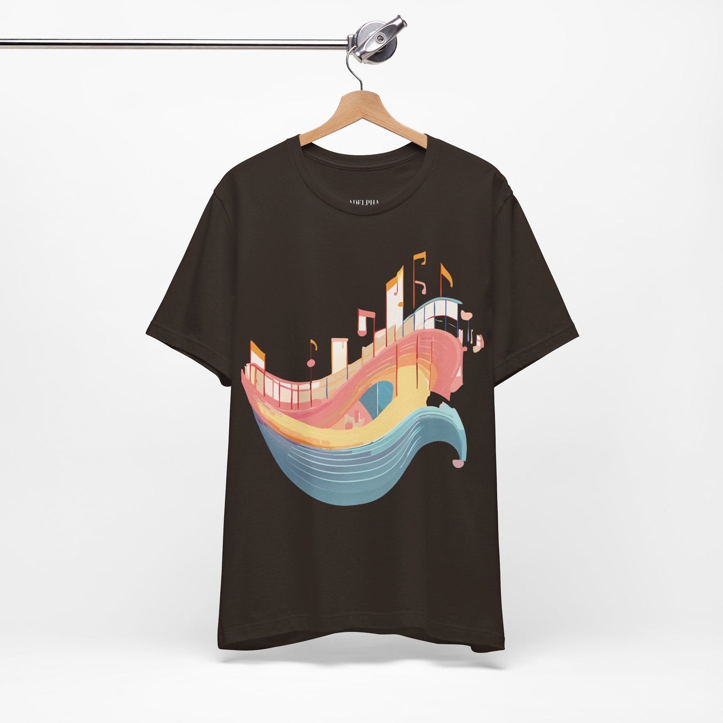 Music Graphic Unisex 100 Cotton Vintage Art with Musical Elements Tee 22