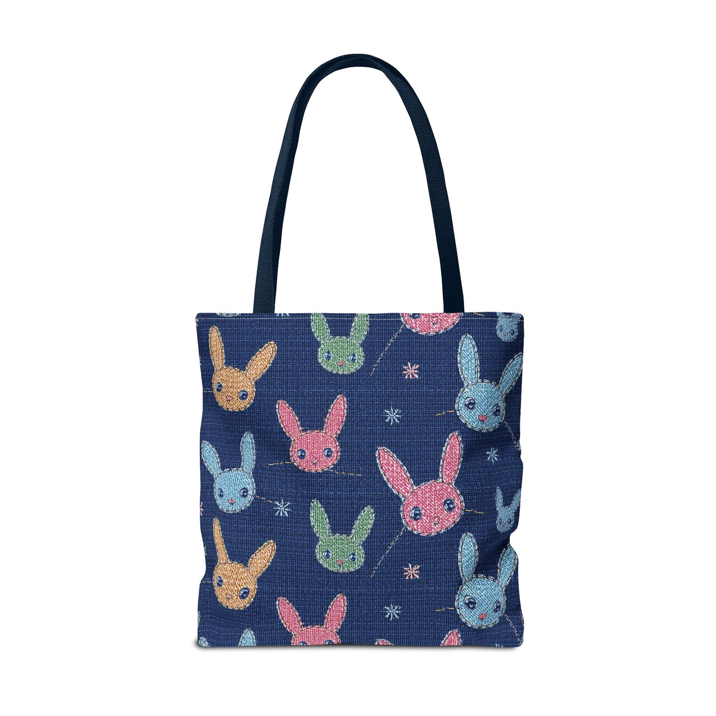 Denim Fabric Imitation Print Unisex Canvas Bag Poly Spun 3 Sizes Tote Bag 192-6