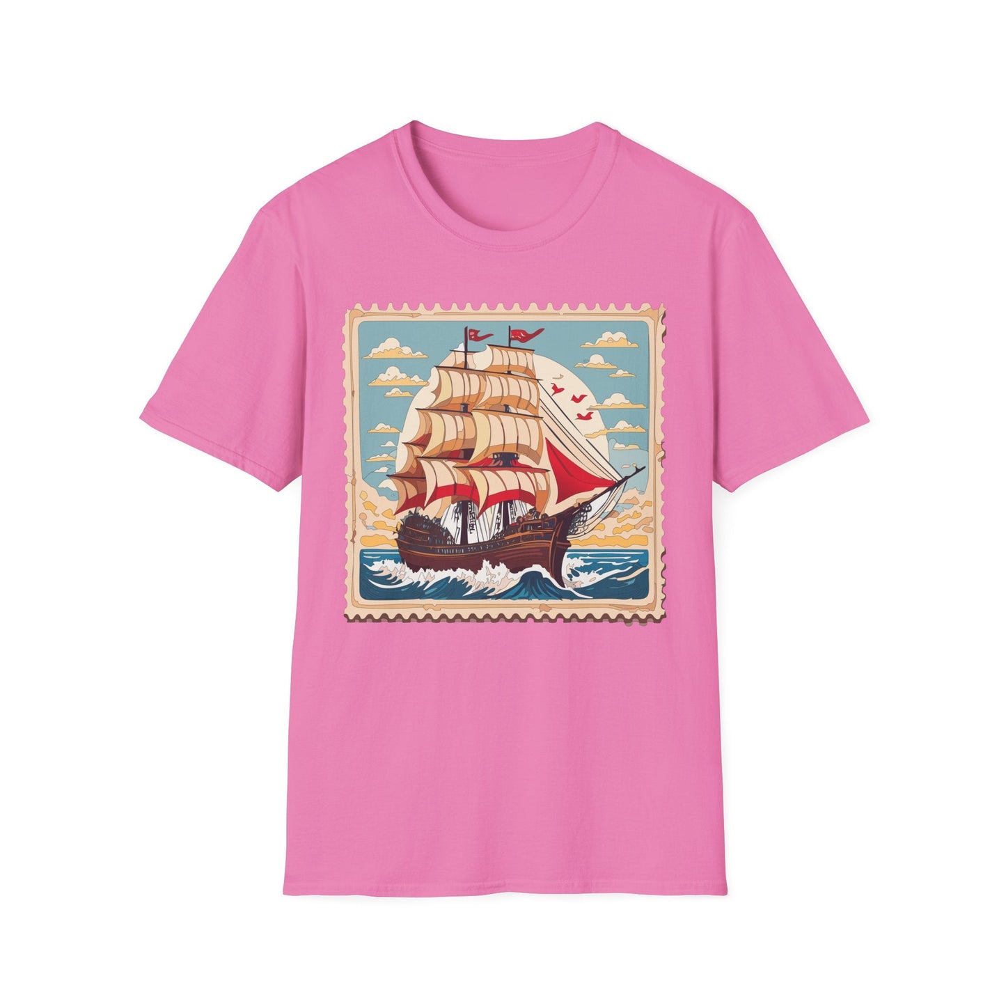 Ship T Shirts Frigate T Shirts Vessel Tee Shirt Unisex Softstyle Gildan 64000 Cotton Tee