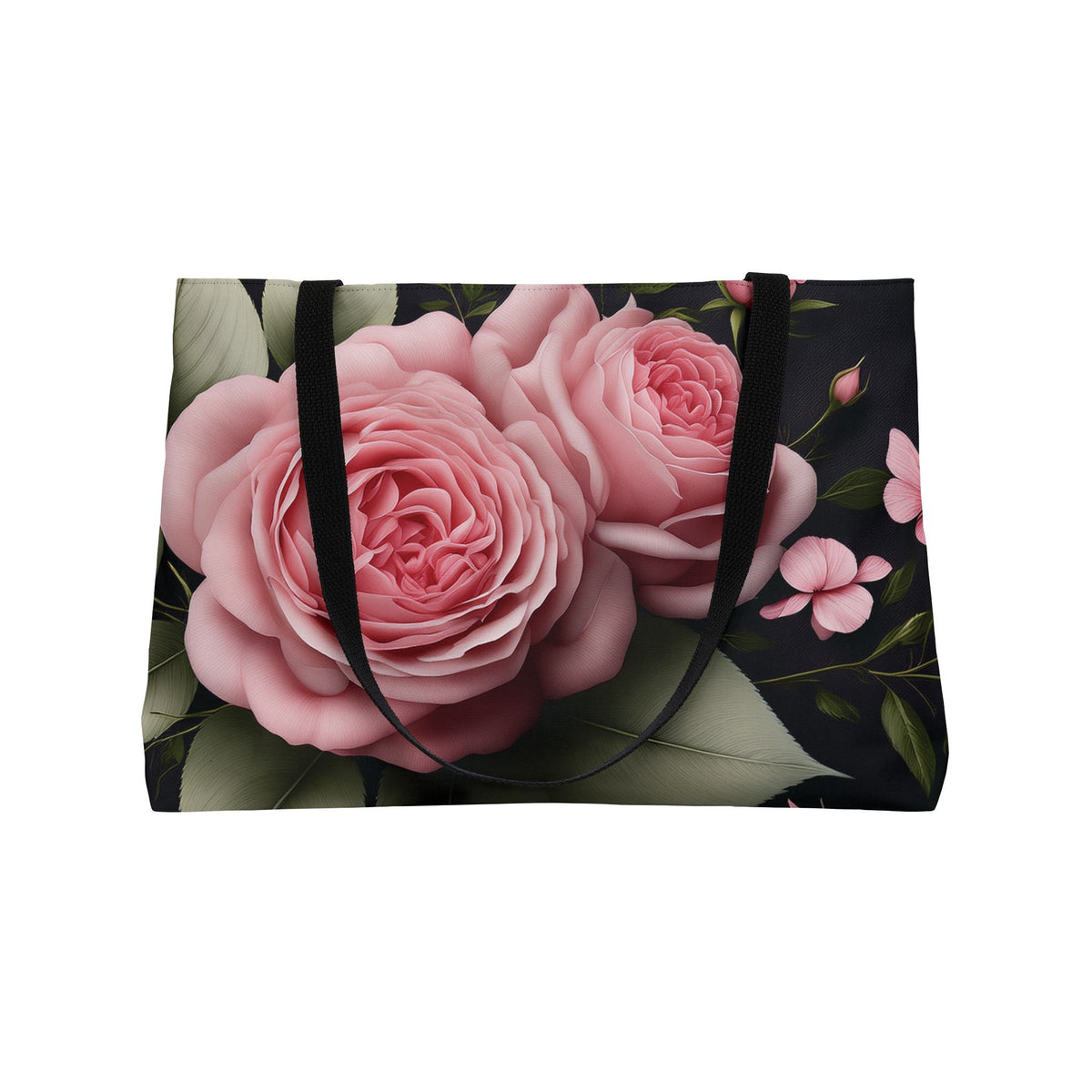 Floral Print Poly Canvas Weekender Bag 8