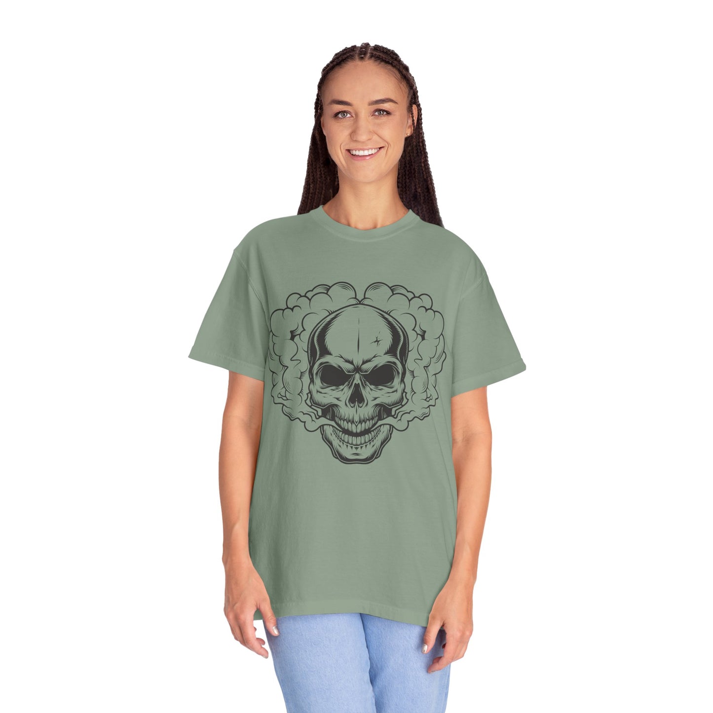 Unisex-T-Shirt aus Baumwolle mit Totenkopf 