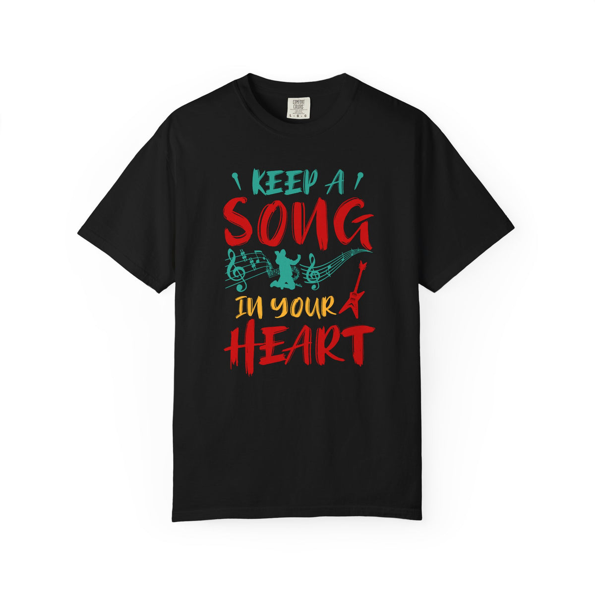 I Keep a Song in Your Heart T-Shirt Music Note Silhouettes Unisex Cotton Tee 037