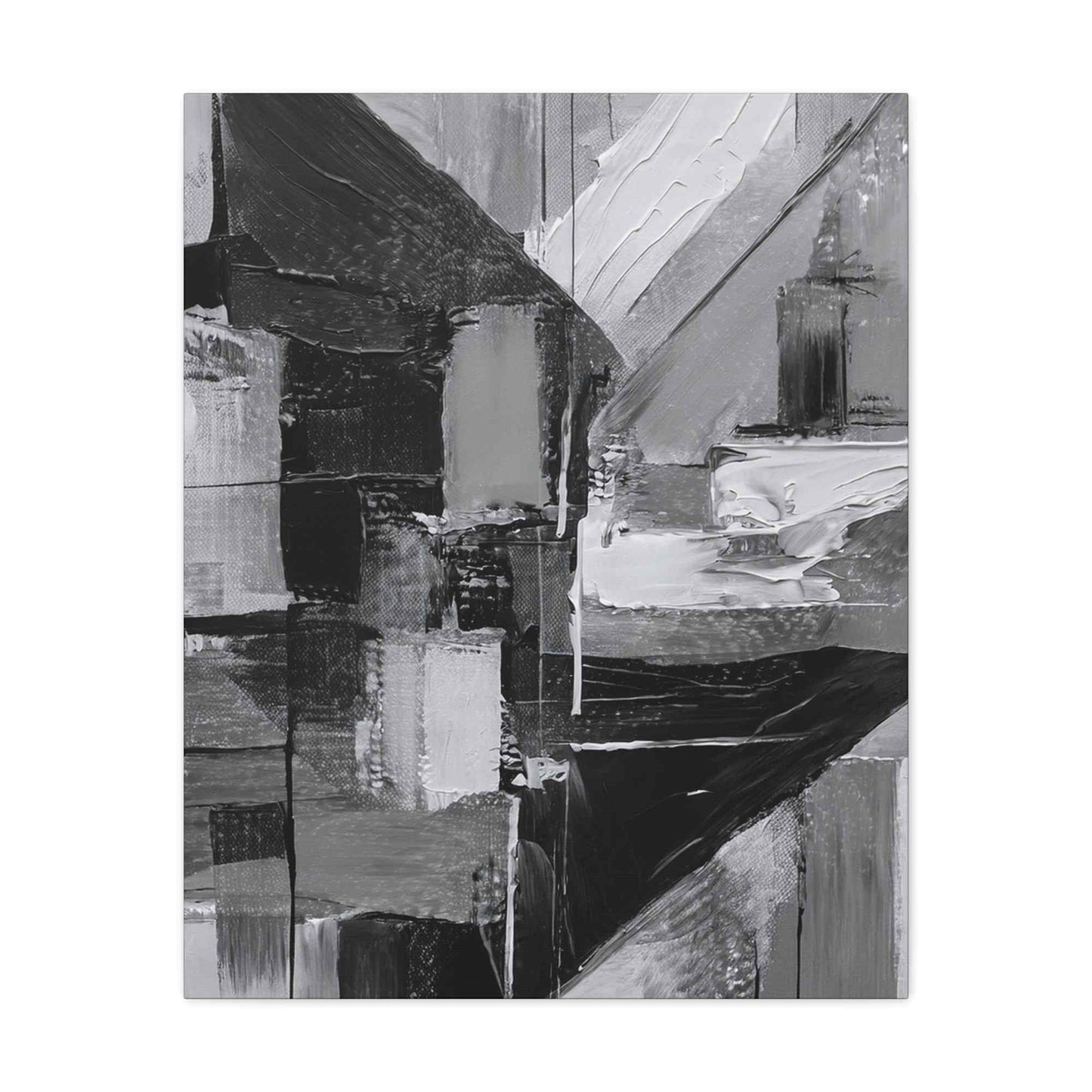 Black Abstract Painting Print Canvas 20x24,20x30,24x30, 24x32,24x36,30x40, 32x48,36x48,40x60 Pine-Wood Inner Frame ABS-18