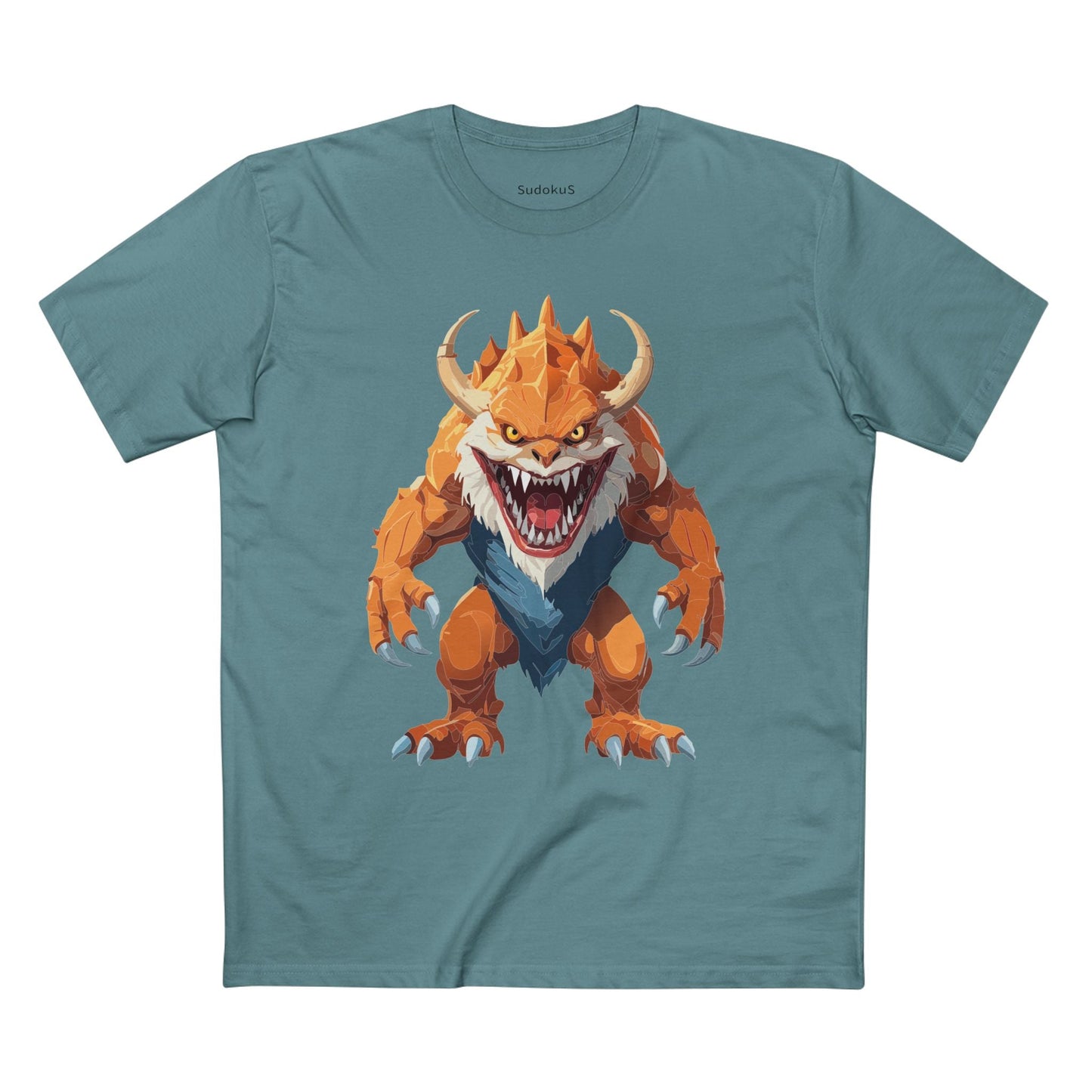 Cartoon Monsters Graphic Unisex 100 Cotton Staple Tee 28