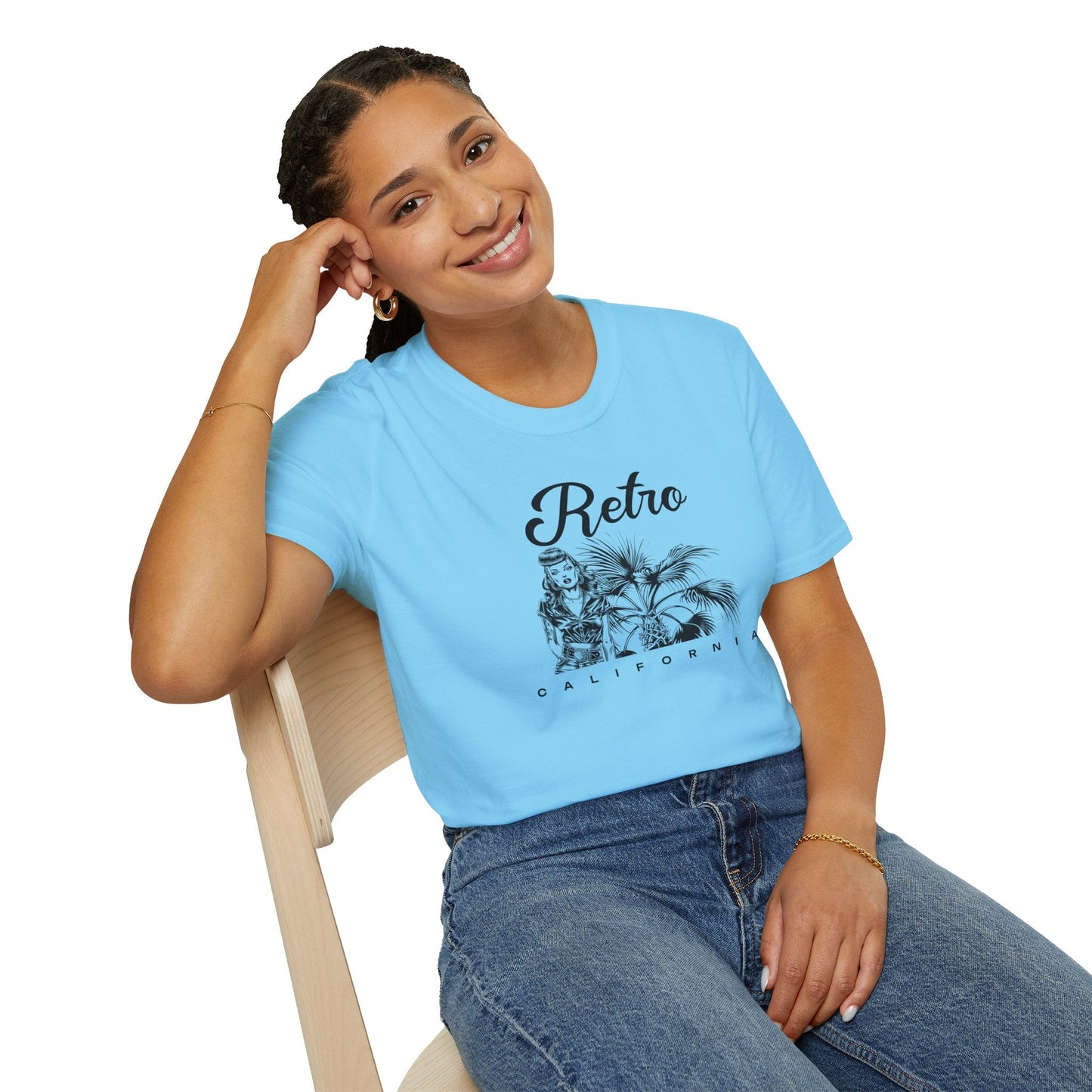 Retro California T-Shirt Unisex Cotton Vintage Palm Beach Graphic Tee