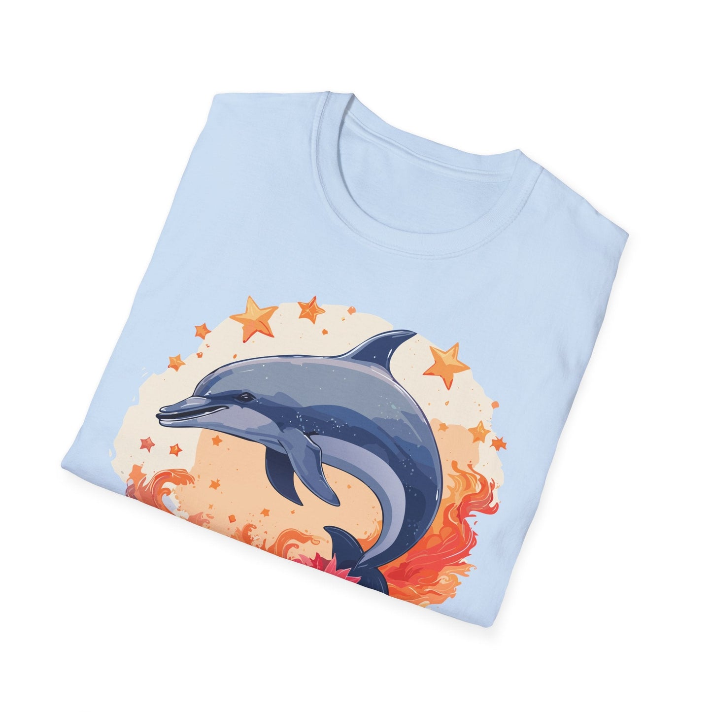 Dolphin Shirt Unisex Tee Gildan Softstyle 64000 100 Percent Ring Spun Cotton Comfort Wear