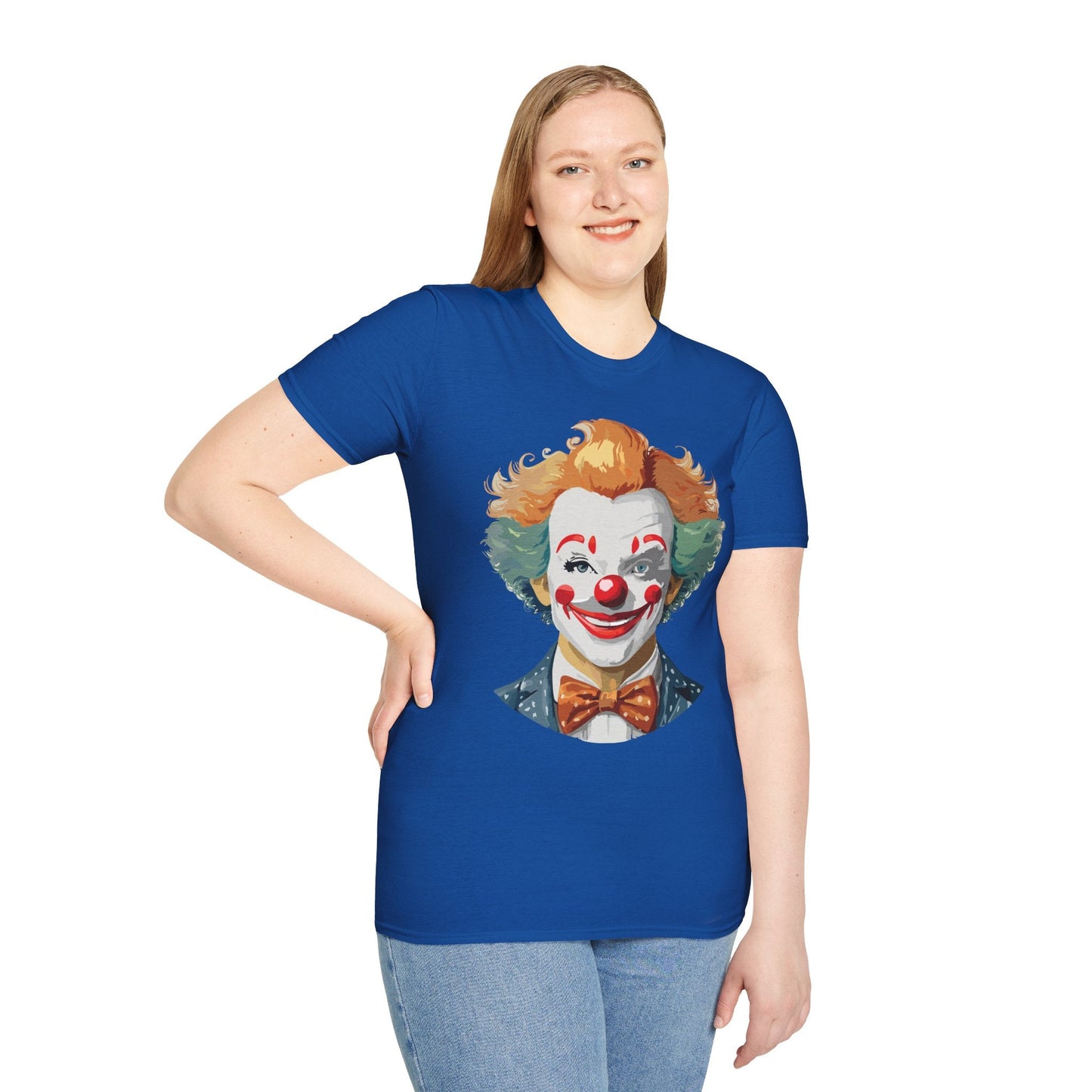 Unisex Short Sleeve Softstyle Clown T Shirt With Funny Man Circus Theme Tee Gildan 64000