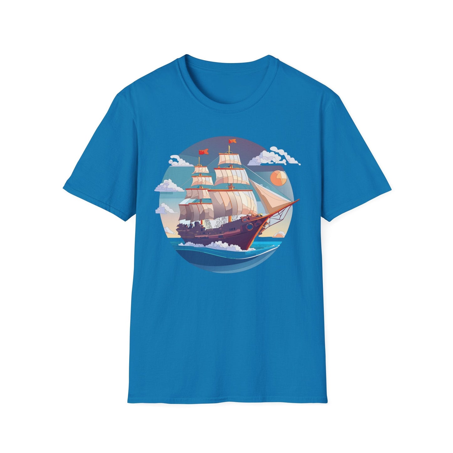 Nautical Ship T Shirts Frigate T Shirts Vessel Tee Shirt Unisex Softstyle T Shirt