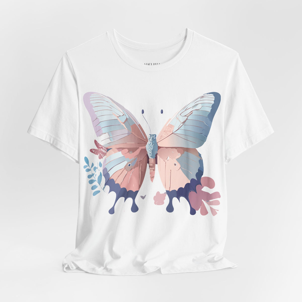 Butterfly Graphic Unisex Cotton Bella+Canvas Tee with Art Design n107