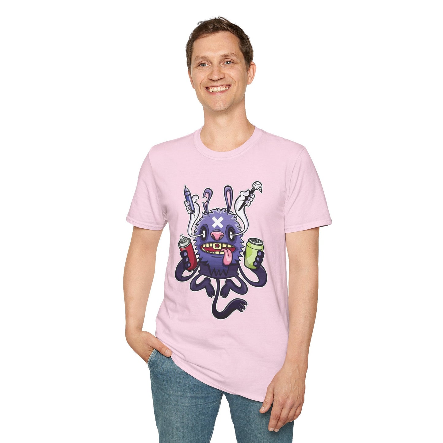 Cartoon T Shirt Animation T Shirt Funny Tee Shirt Unisex Softstyle Gildan 64000 Art Design