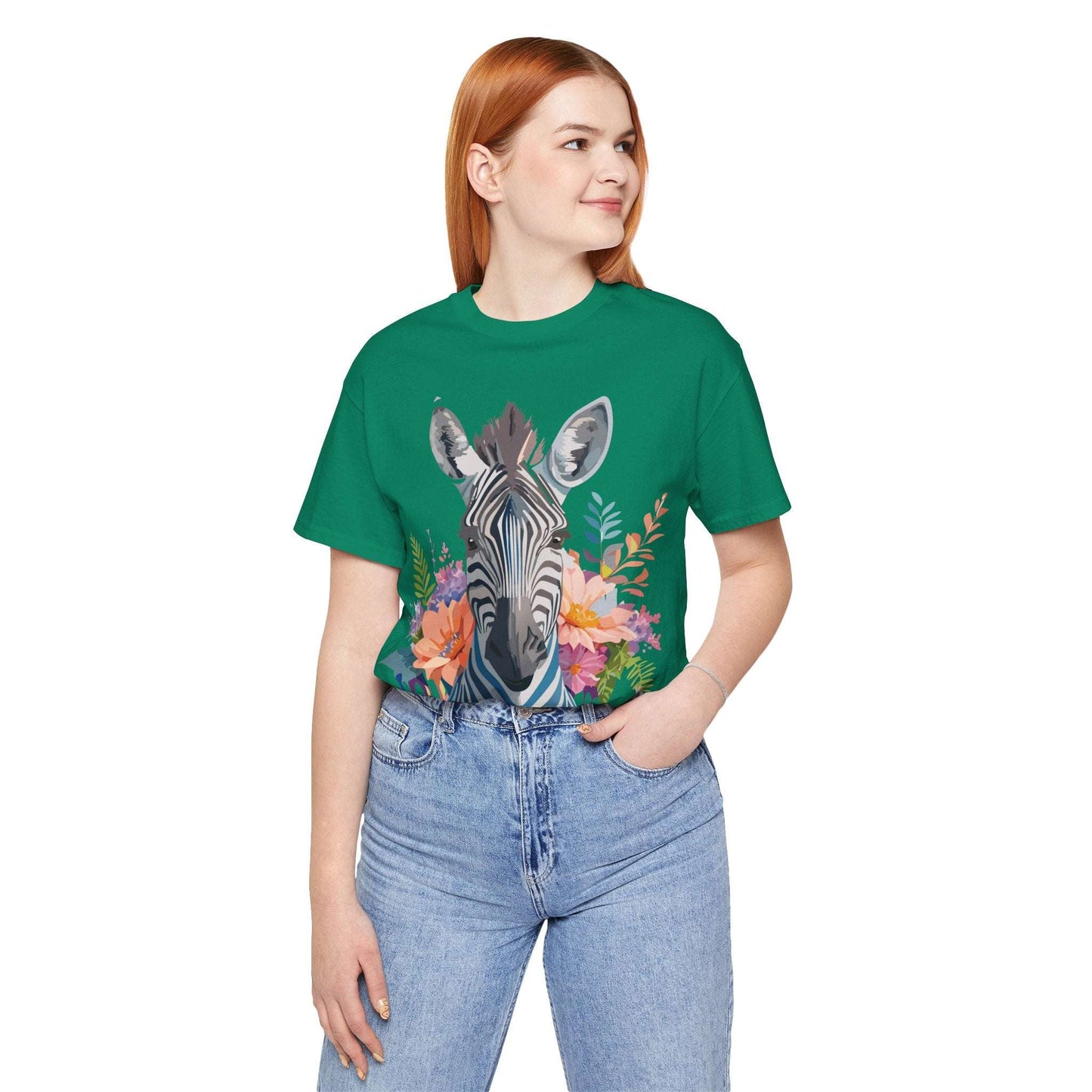 Zebra Graphic Unisex 100 Cotton Vintage Animal Art T-Shirt 1