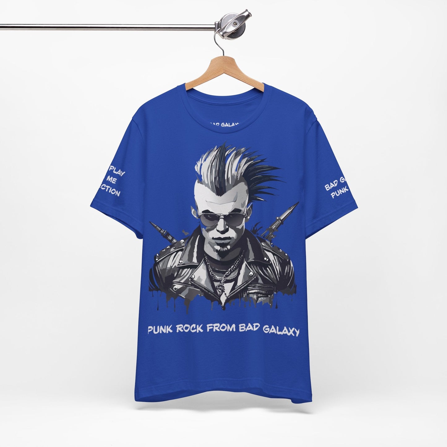 Punk Rock Tee Shirt 100 Percent Cotton Made To Order From Bad Galaxy Eco Friendly Inks USA