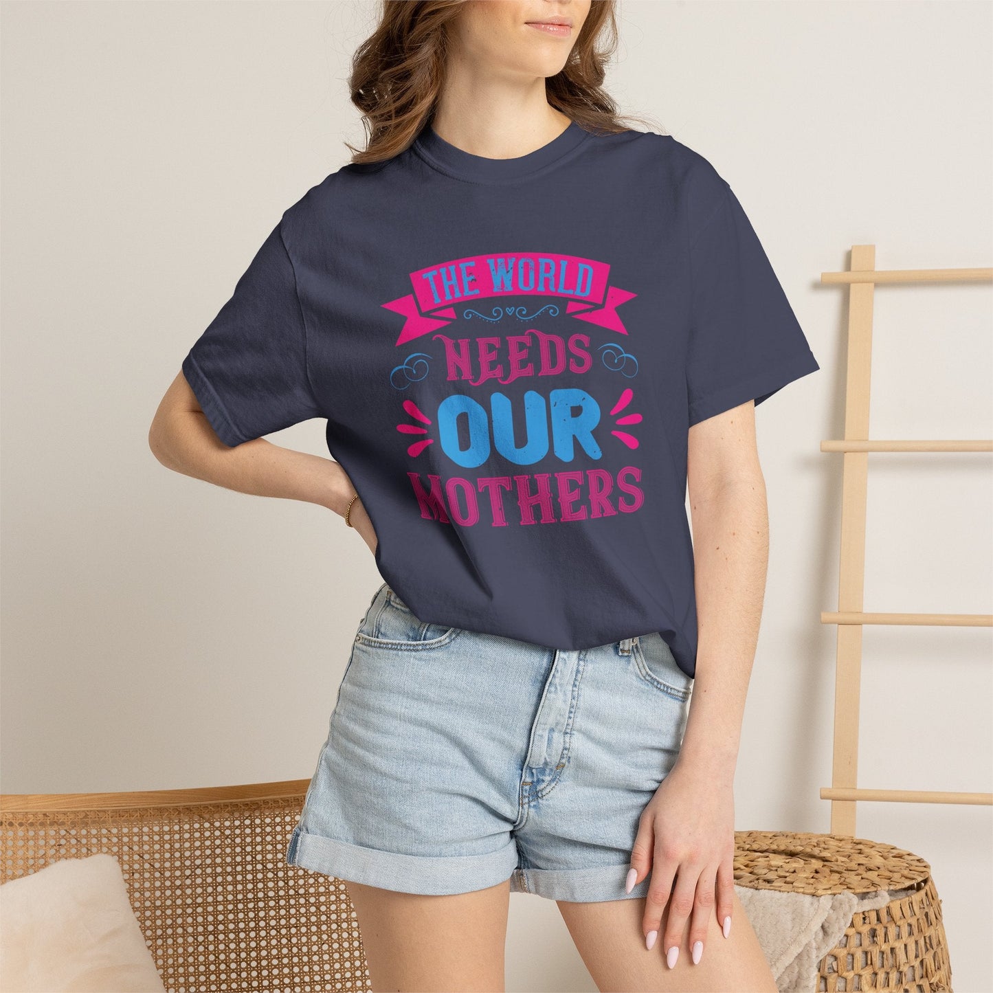 Mom T-shirt Mother Day Mama Tee Unisex Comfort Colors Garment-Dyed Cotton h95