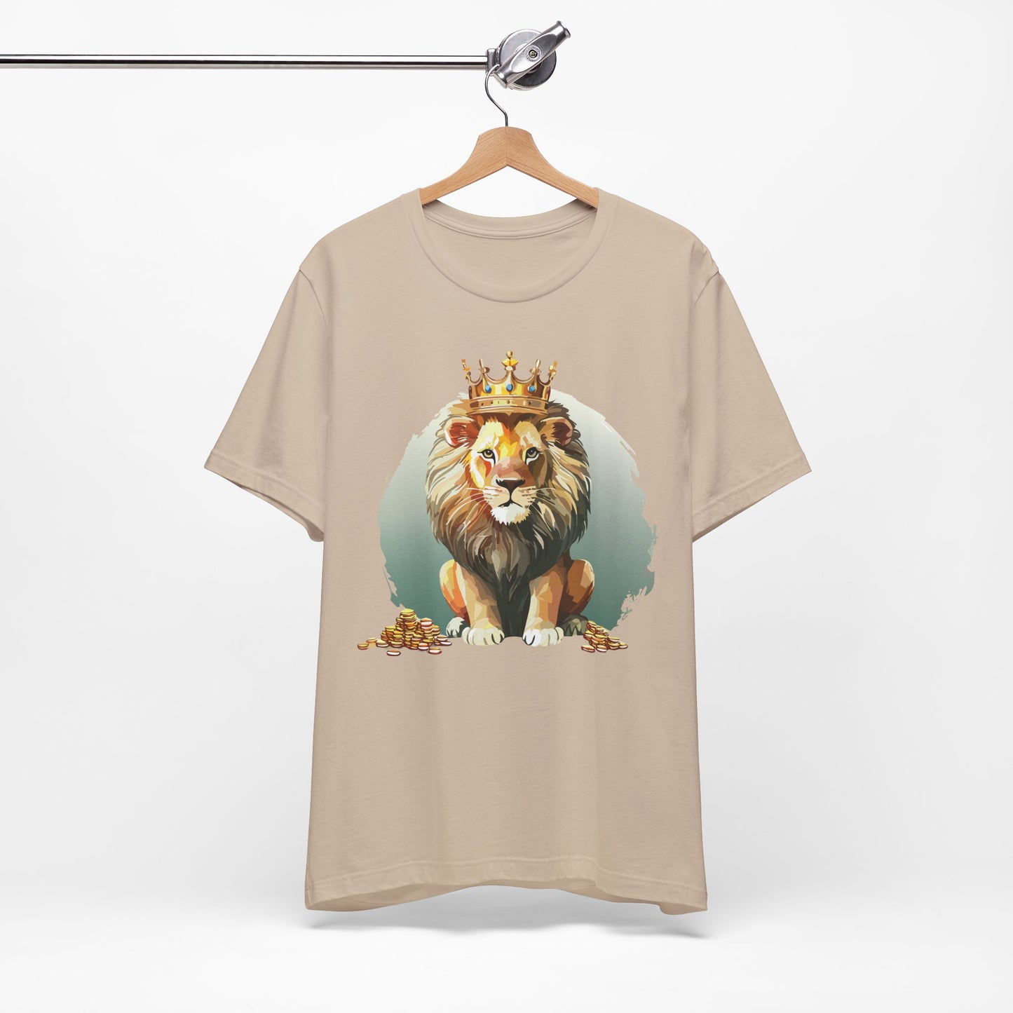 Regal Lion Short Sleeve Tee, Animal Shirt, Lion Tee, Unisex Top, Birthday Gift, Shirt with Animal design
