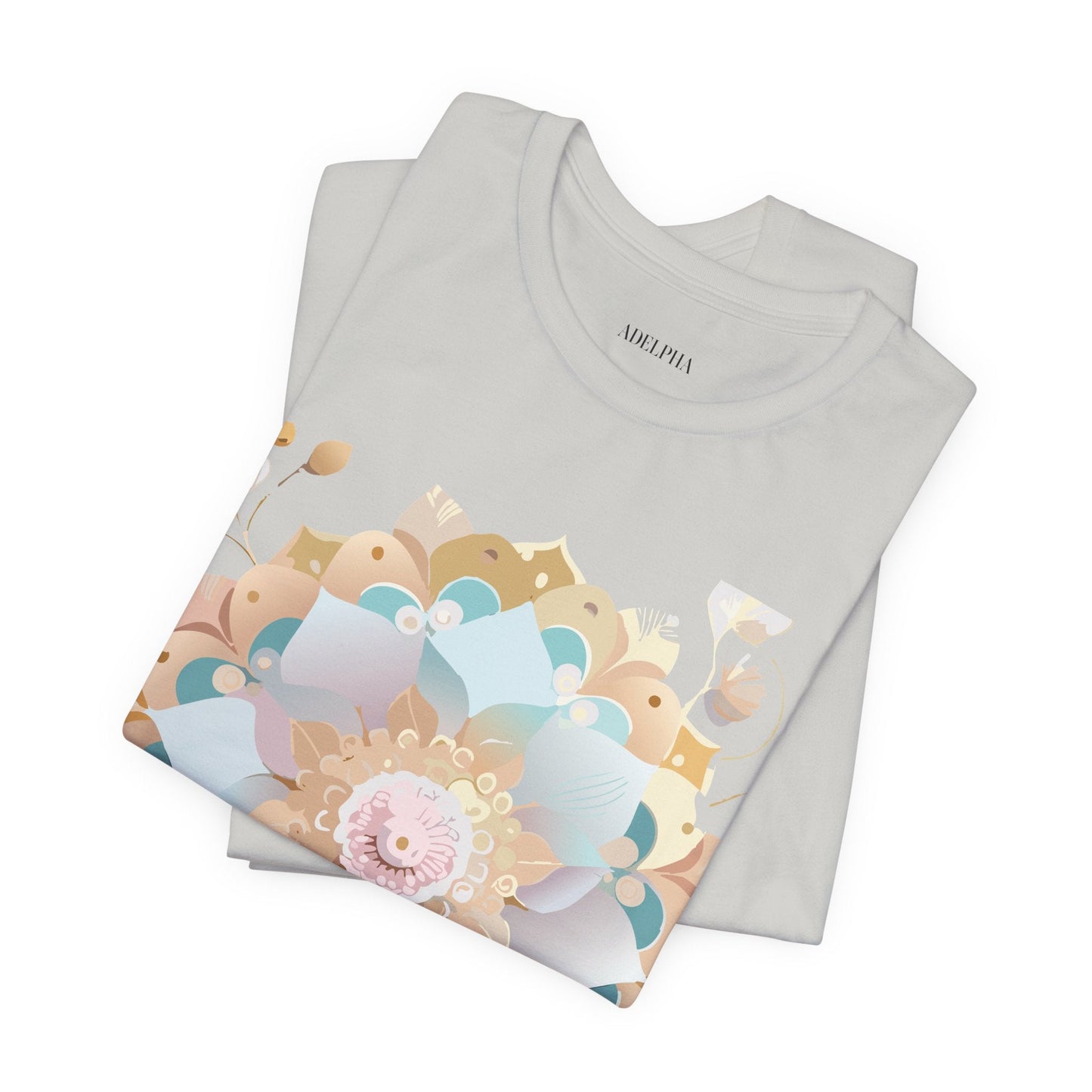 Mandala Graphic Unisex 100 Cotton Vintage Floral Artwork Tee 9