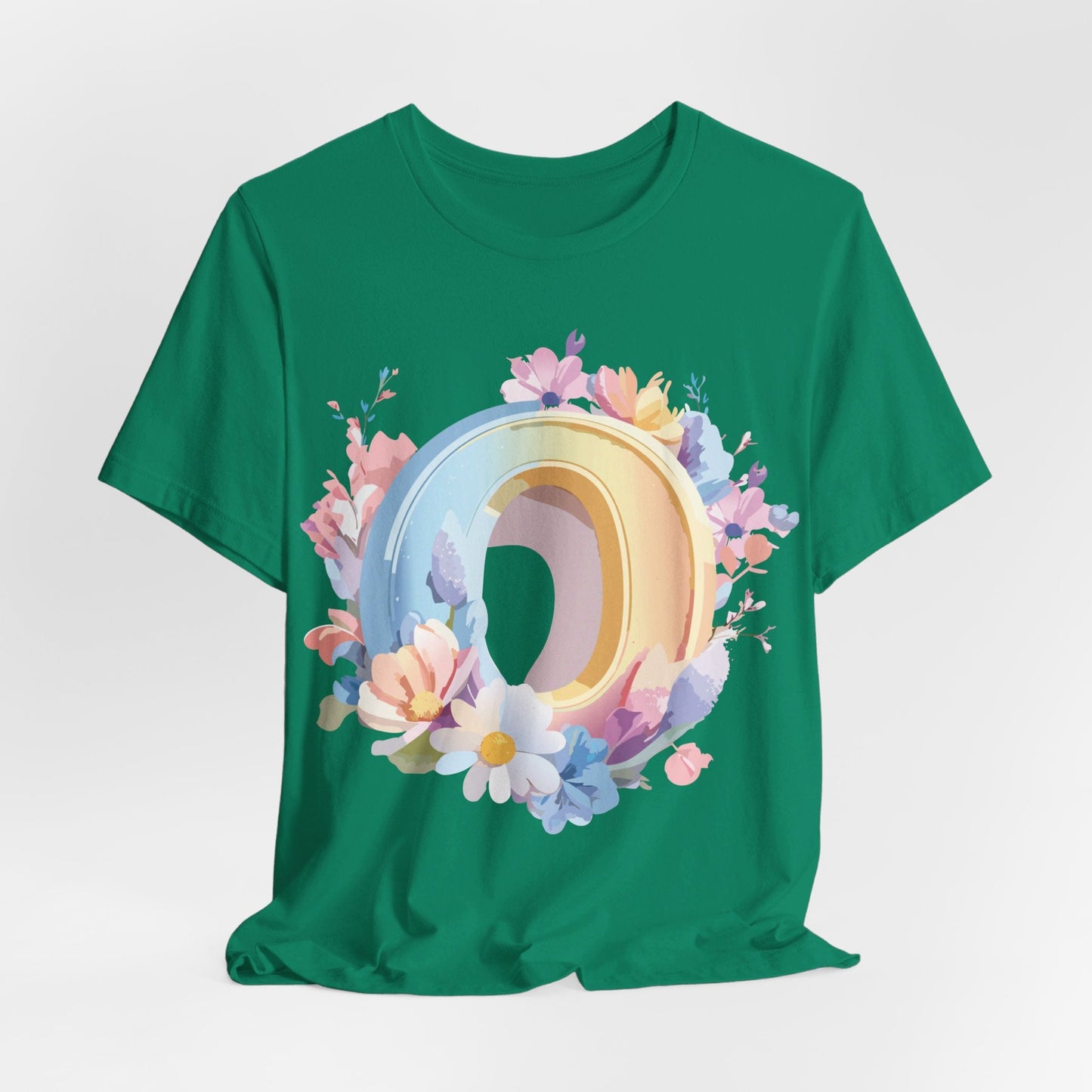 Letter O Unisex Graphic Tee  Art Design Vintage Inspired Short Sleeve Jersey