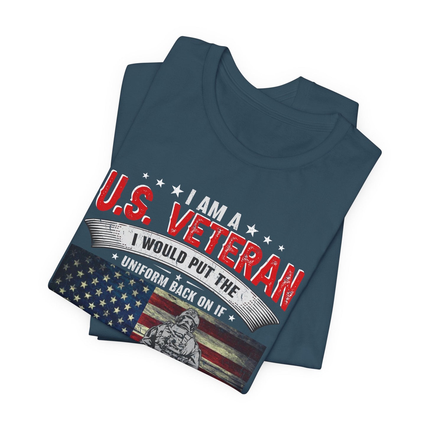 Army Veteran Patriotic Graphic Design Unisex Cotton T-Shirt v25