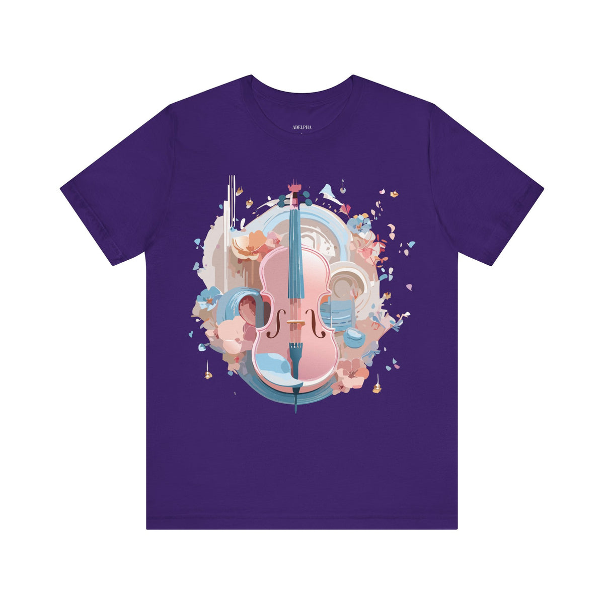 Music Graphic Unisex Cotton Bella+Canvas Tee with Art Design m111