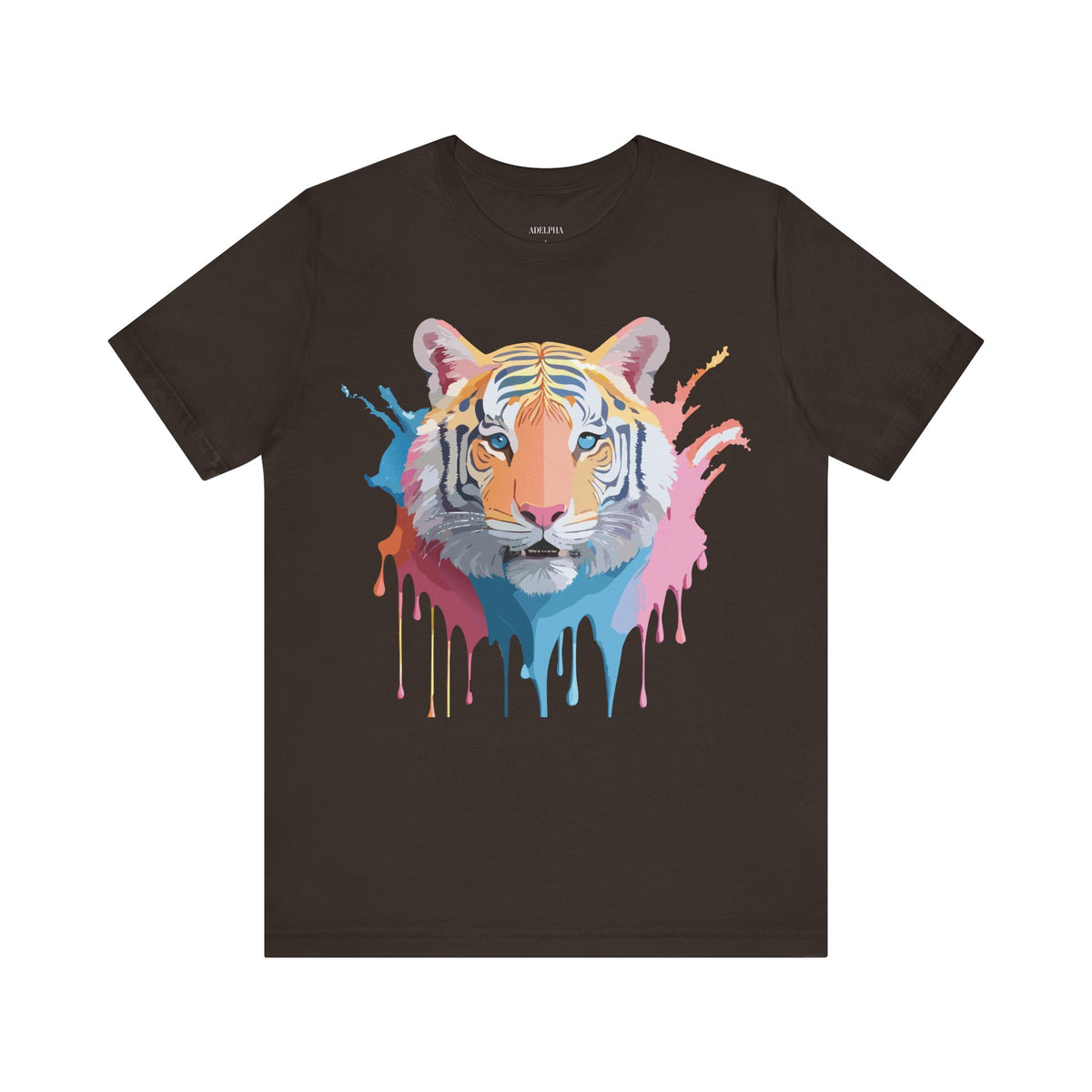 Tiger Graphic Unisex Cotton Bella+Canvas Tee with Art Animal Design e58