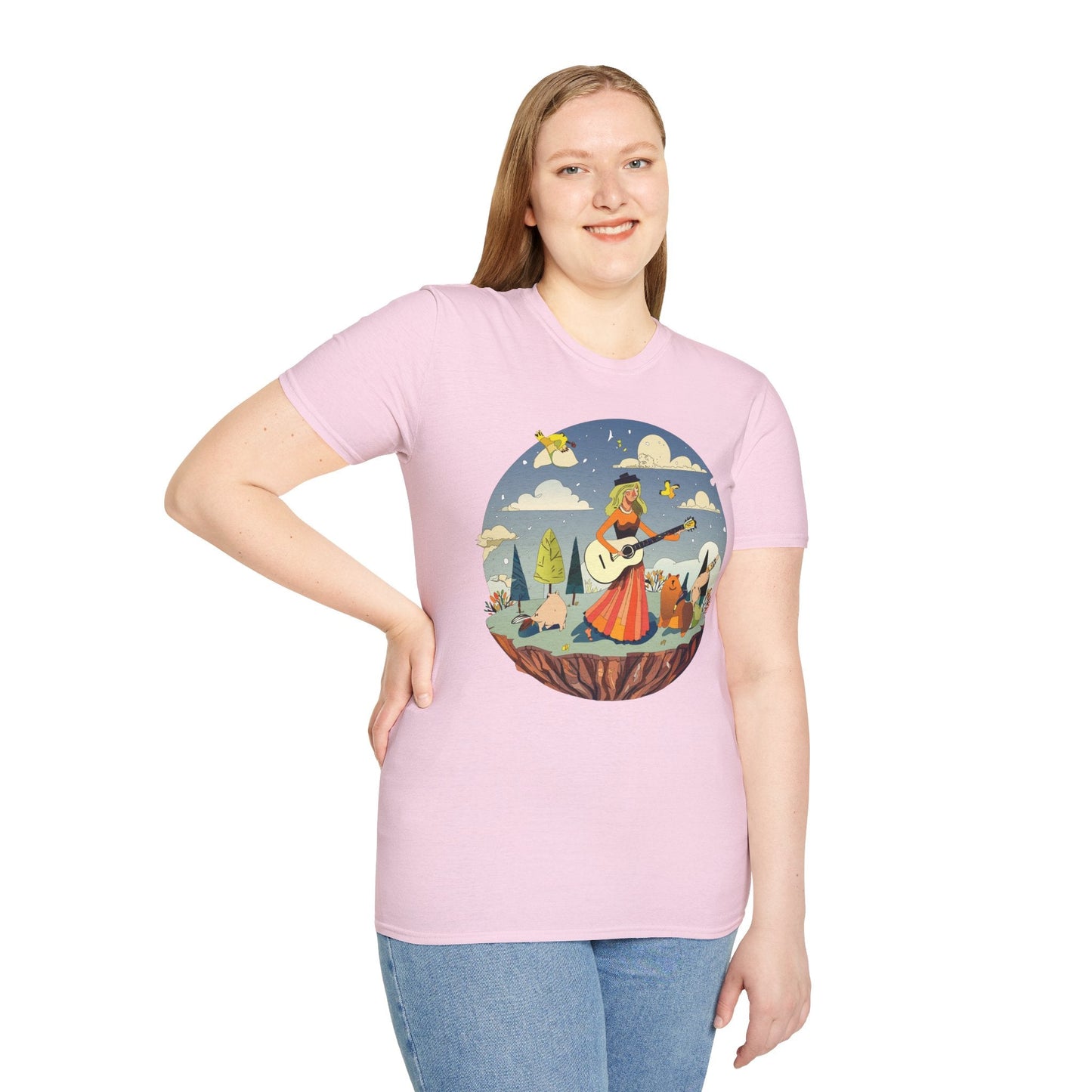 Womens Graphic T Shirt Art Design Tee Unisex SoftStyle Gildan 64000 100 Percent Cotton