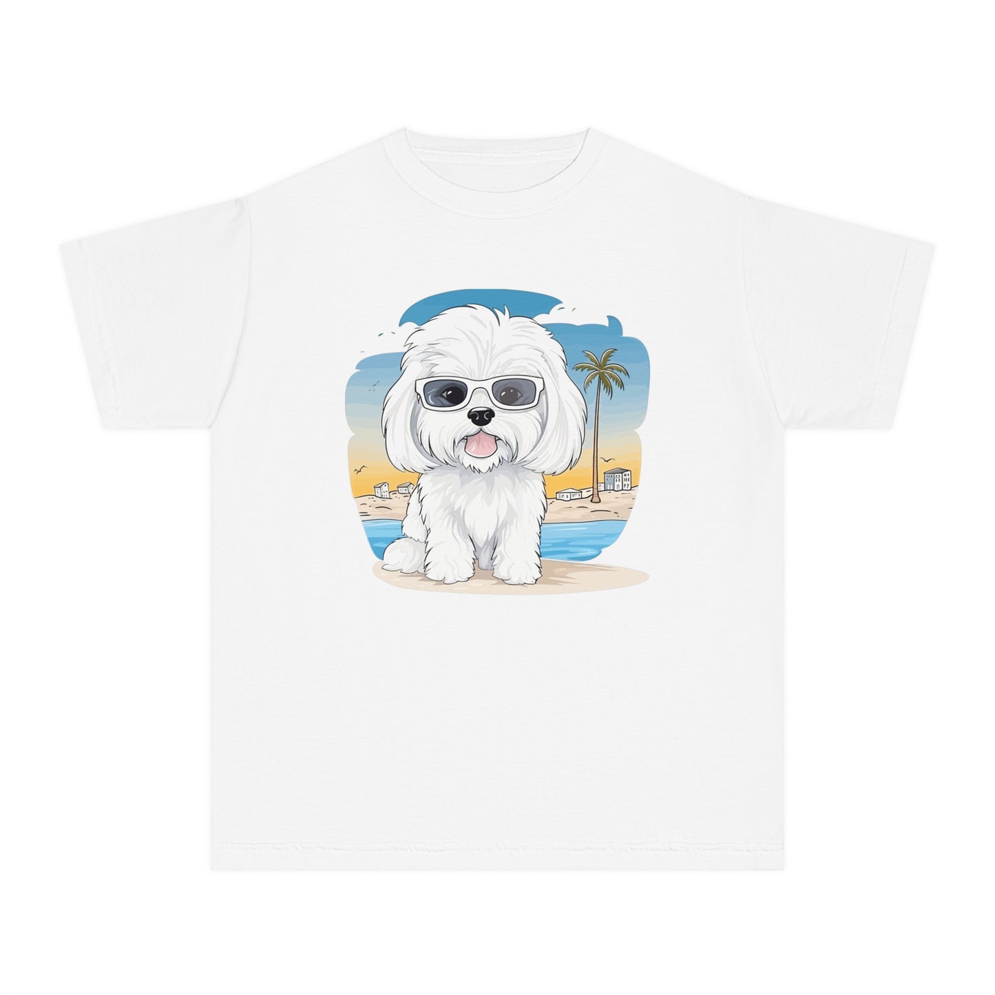 Youth Tee Shirt with Little Dog