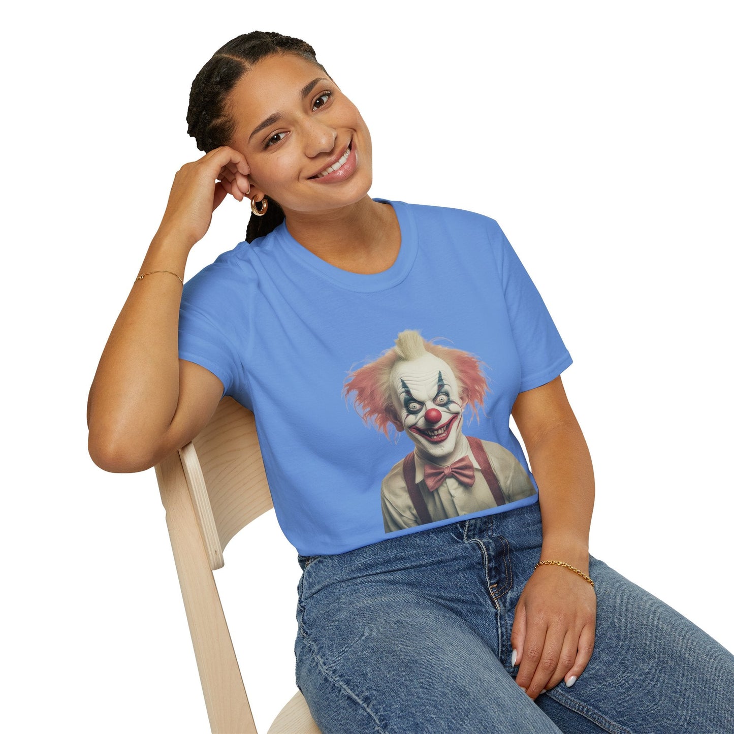 Clown Shirt Circus Tee Gildan Softstyle 64000 One Hundred Percent Ring Spun Cotton Lightweight