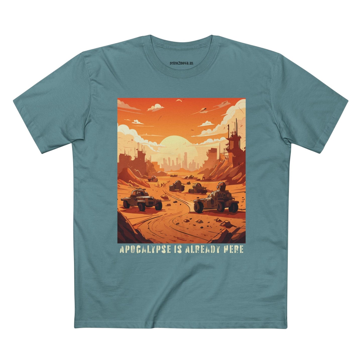 Retro2Nova Cataclysm Doomsday Unisex Premium Cotton Tee With Original Art Design