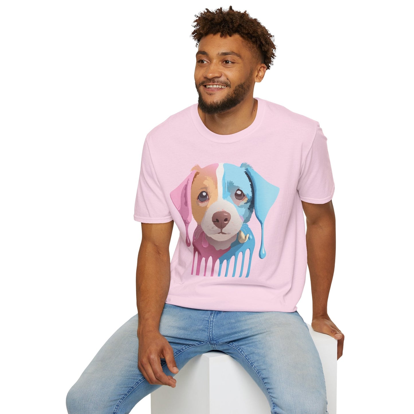 Unisex Dog Shirt Animal Tee Gildan Softstyle 64000 Cotton Tee
