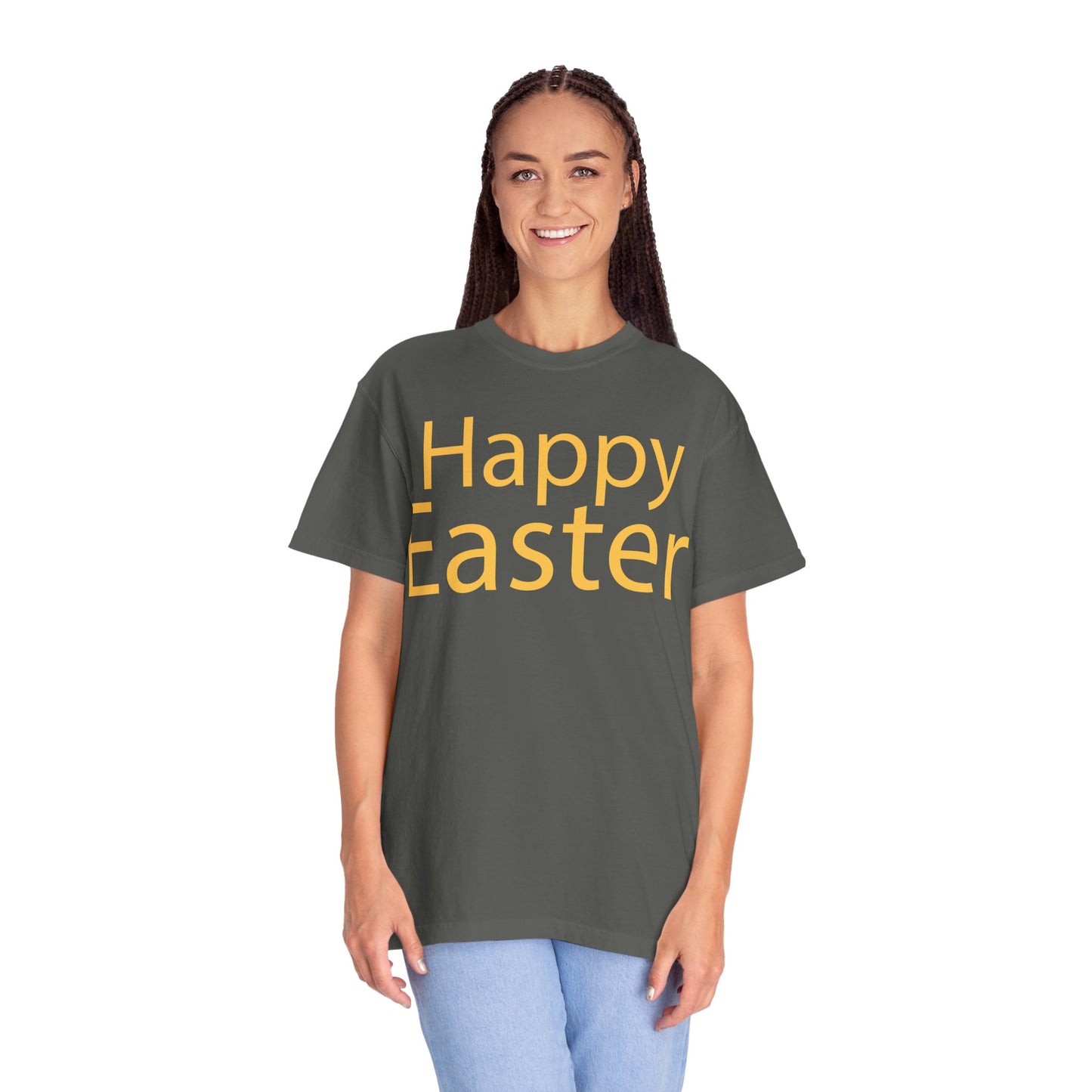 Happy Easter T-Shirt, Tee Shirt with Easter Signature, T Shirt with Easter Prints, Tee Shirt with Easter Design