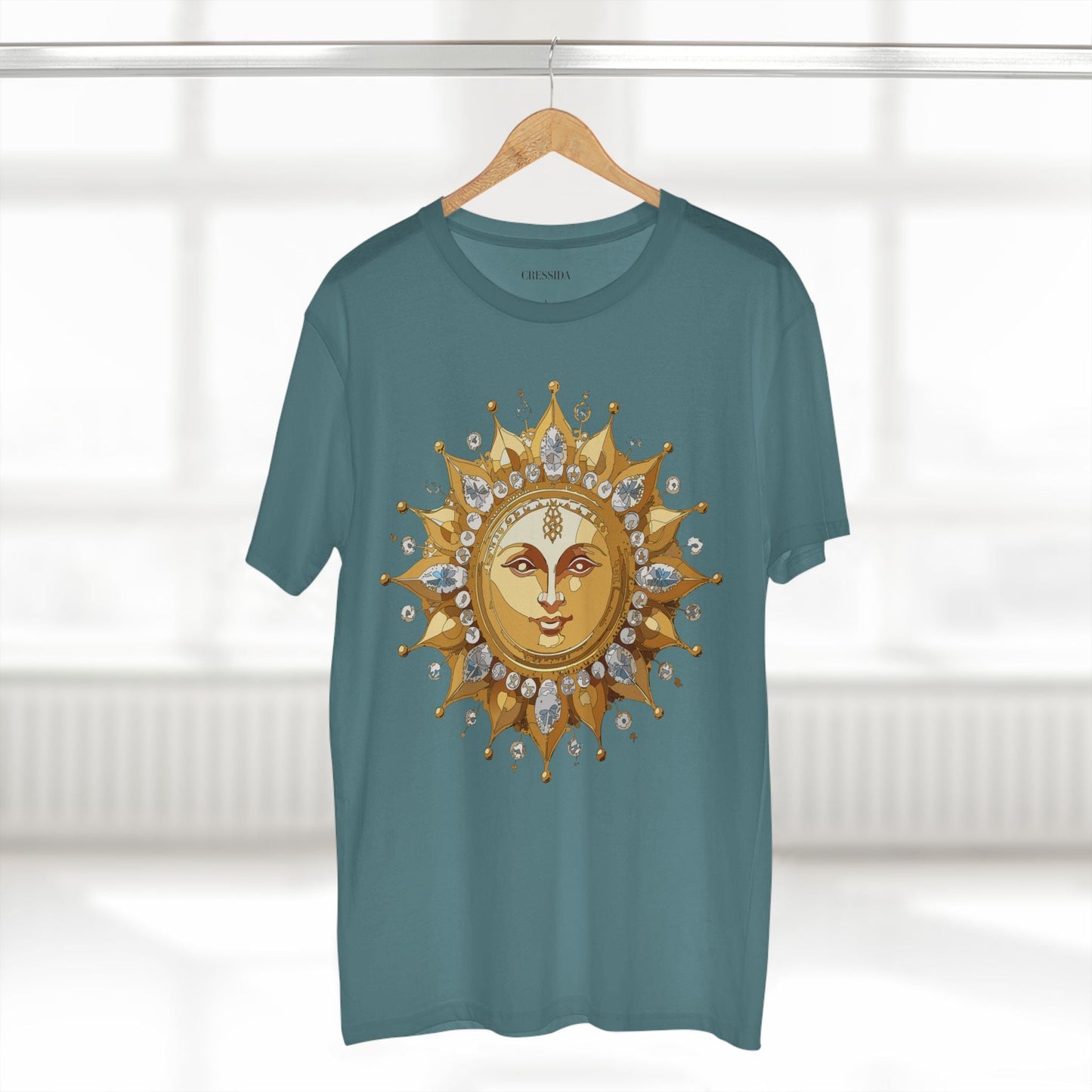 Gold Sun Graphic Unisex 100 Cotton T-Shirt with Golden Art Design 7