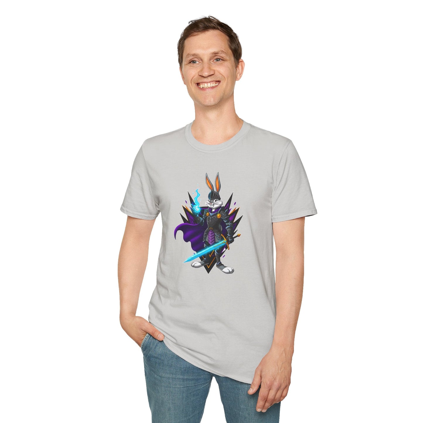 Cartoon Bunny Graphic Unisex Cotton Animal Animation Artwork Design Tee 39