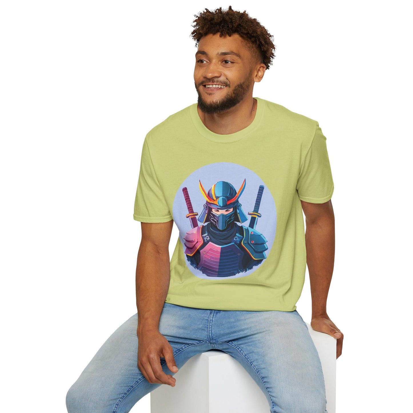 Samurai T Shirt Unisex Softstyle Gildan 64000 Breathable Cotton Tee For Everyday Wear
