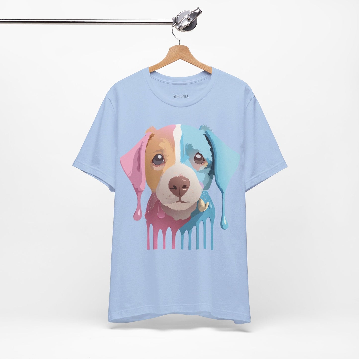 Unisex Dog Graphic Tee With Vintage Inspired Artwork By Adelpha Short Sleeve Casual Shirt