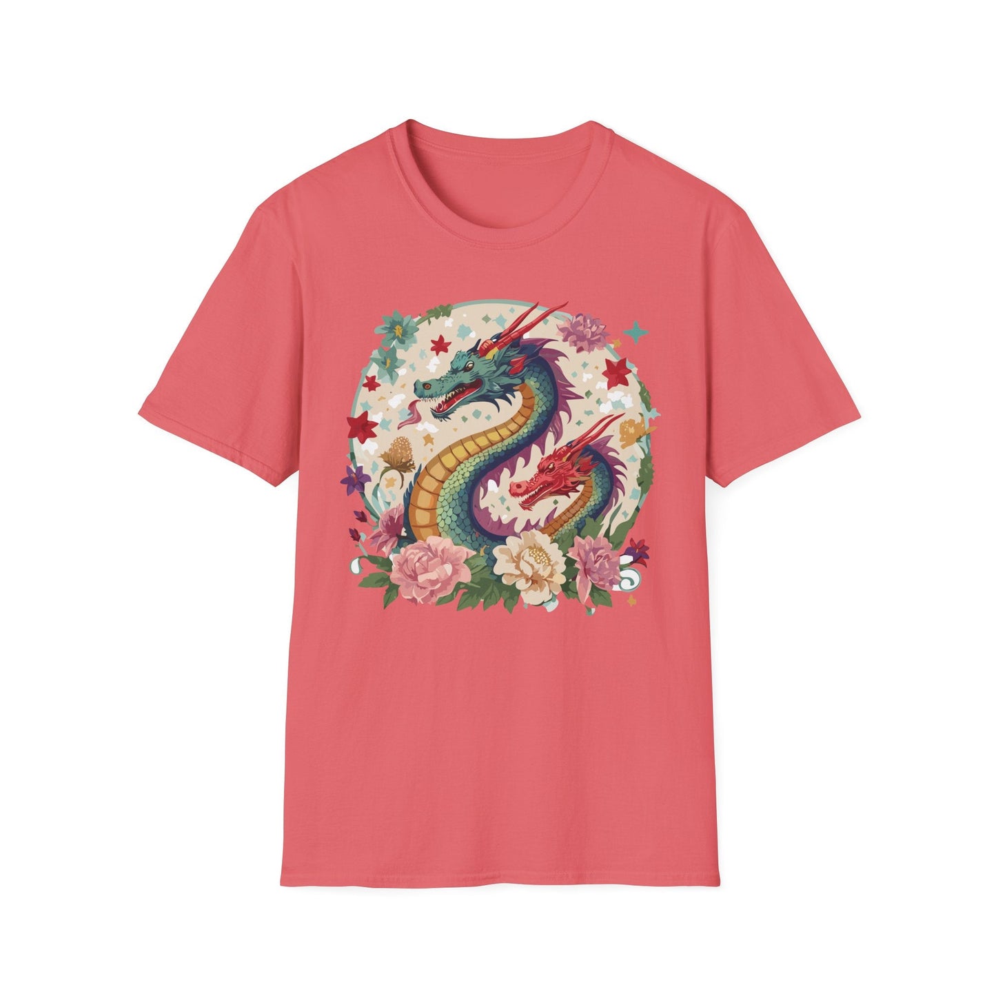 Dragon Graphic Unisex 100 Cotton Tee with Animal Artwork Design 6